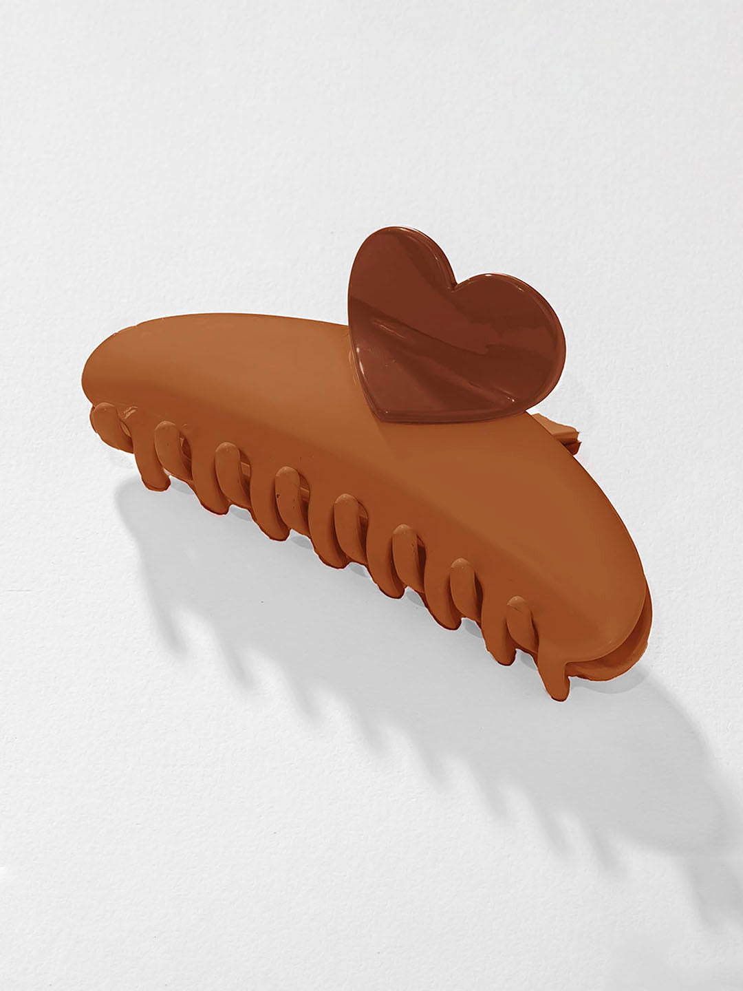 Brown Love Lock Claw Clip