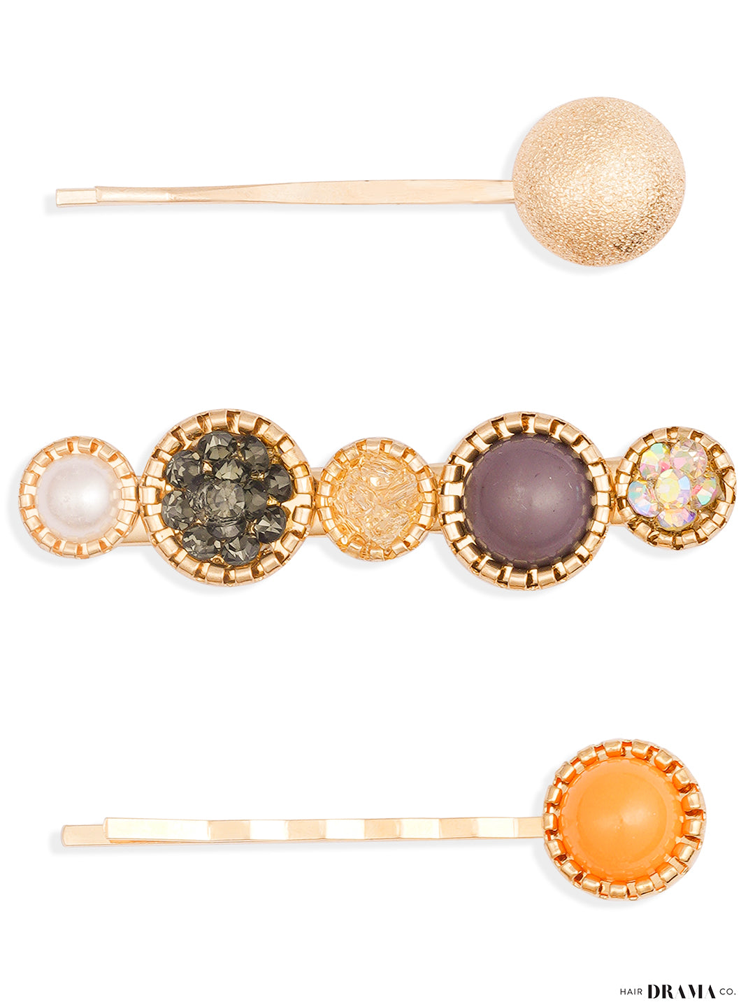 Women Multi Pearl Pins Set Of 3
