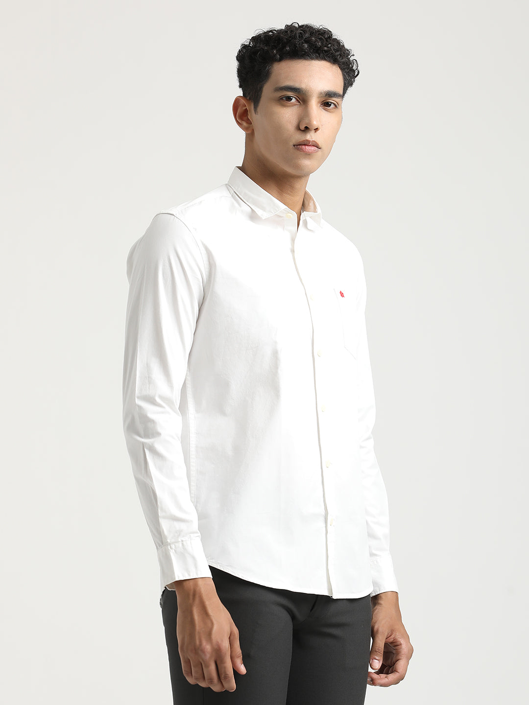 Men Cotton Shirt with Chest Pocket