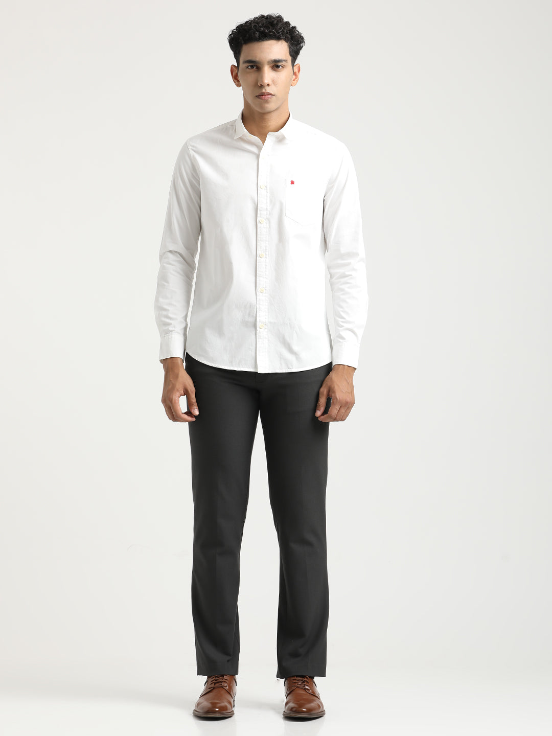 Men Cotton Shirt with Chest Pocket