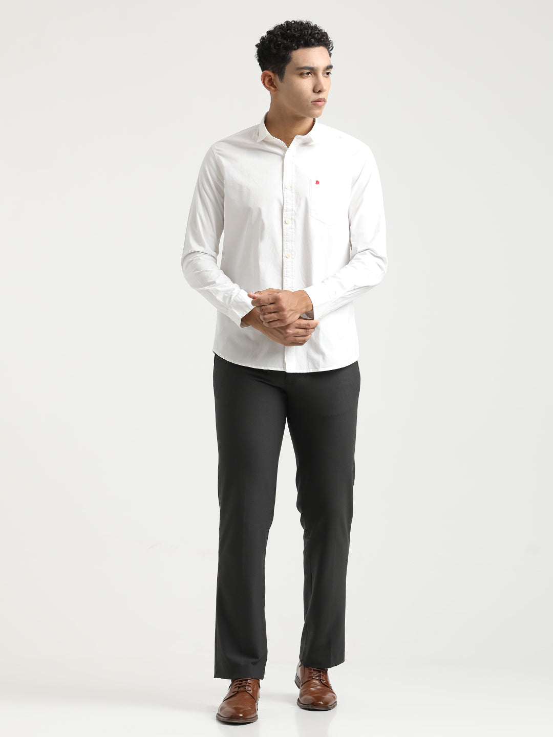 Men Cotton Shirt with Chest Pocket