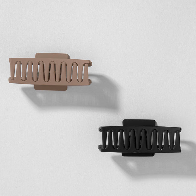 Multi Matte Neutral Hair Claw Clips Set of 2