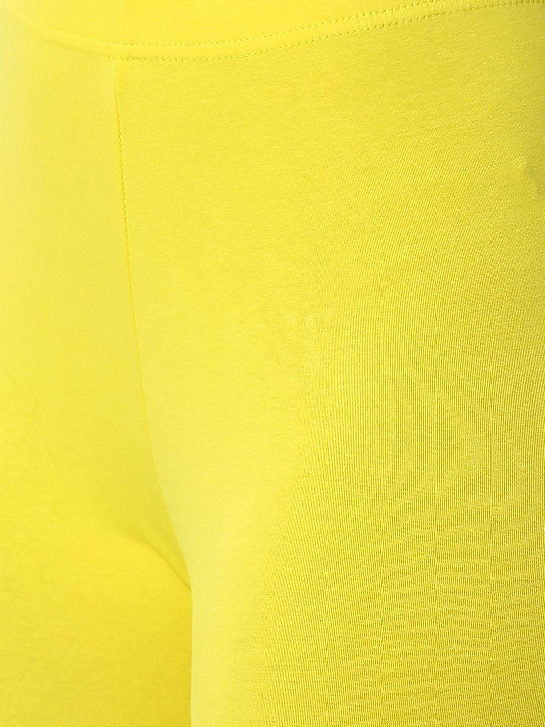 Women Yellow Casual Leggings
