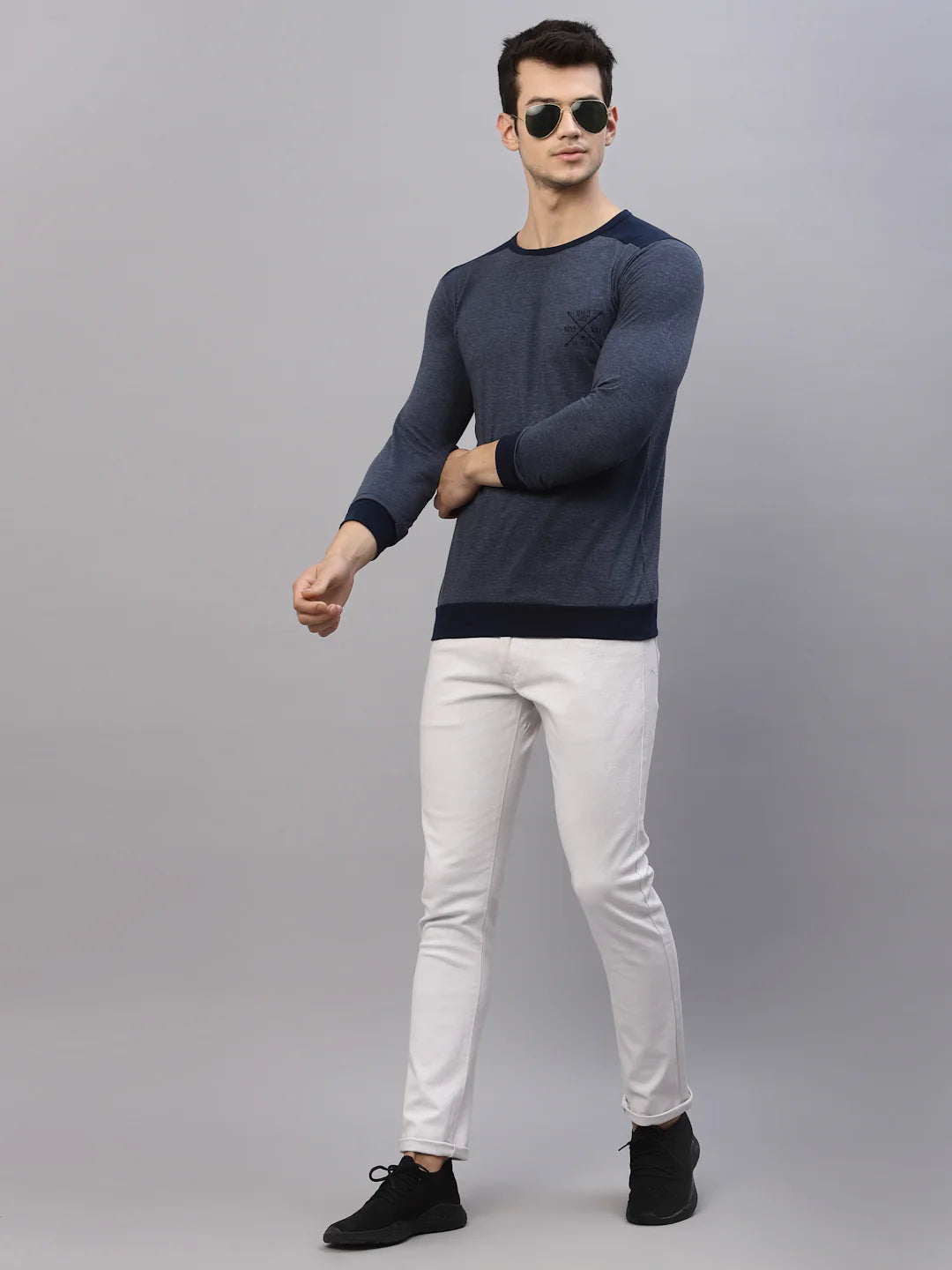 Men Modern Minimalism Solid T-Shirt
