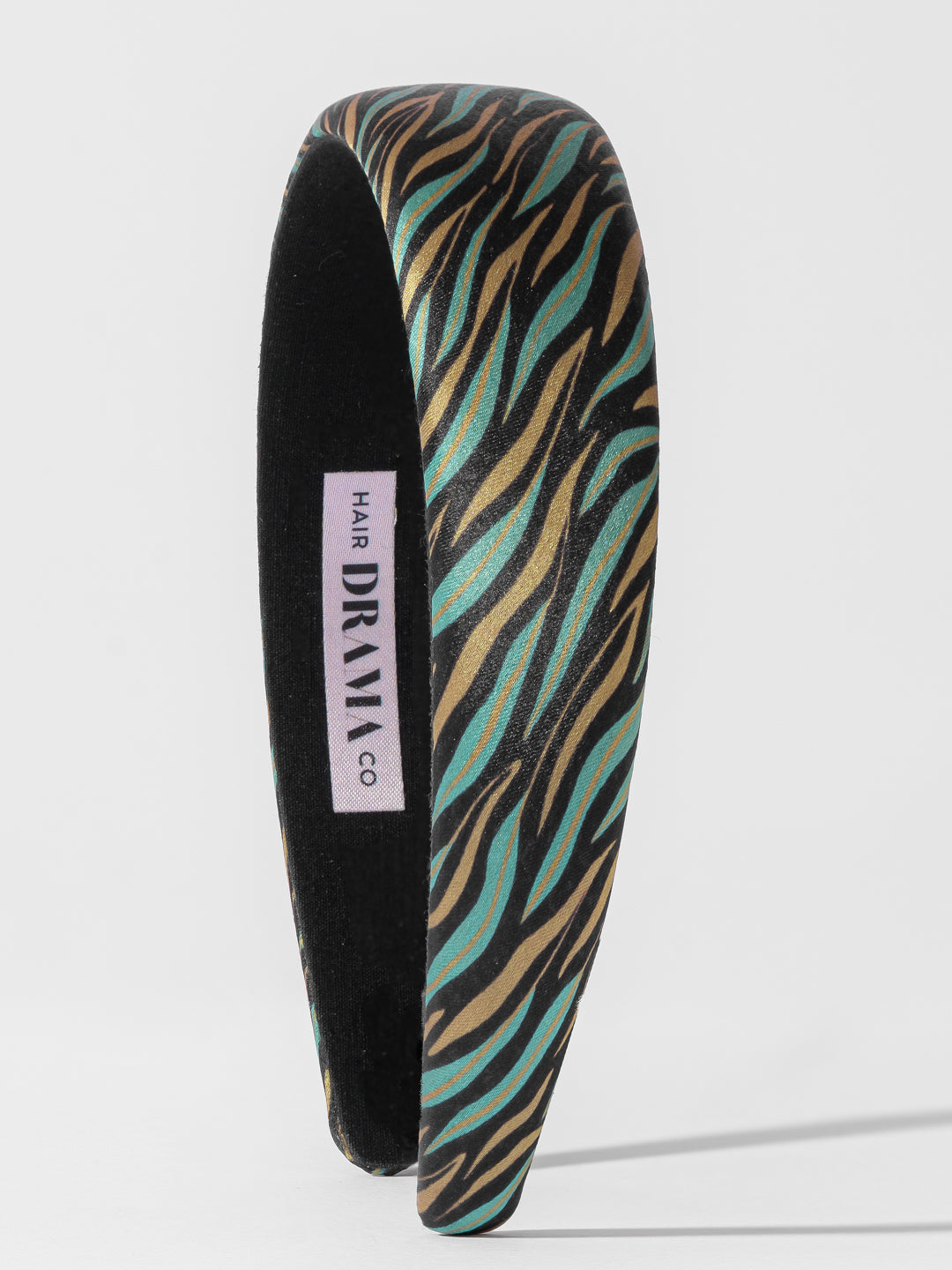 Women Green Zebra Puff Hair Band