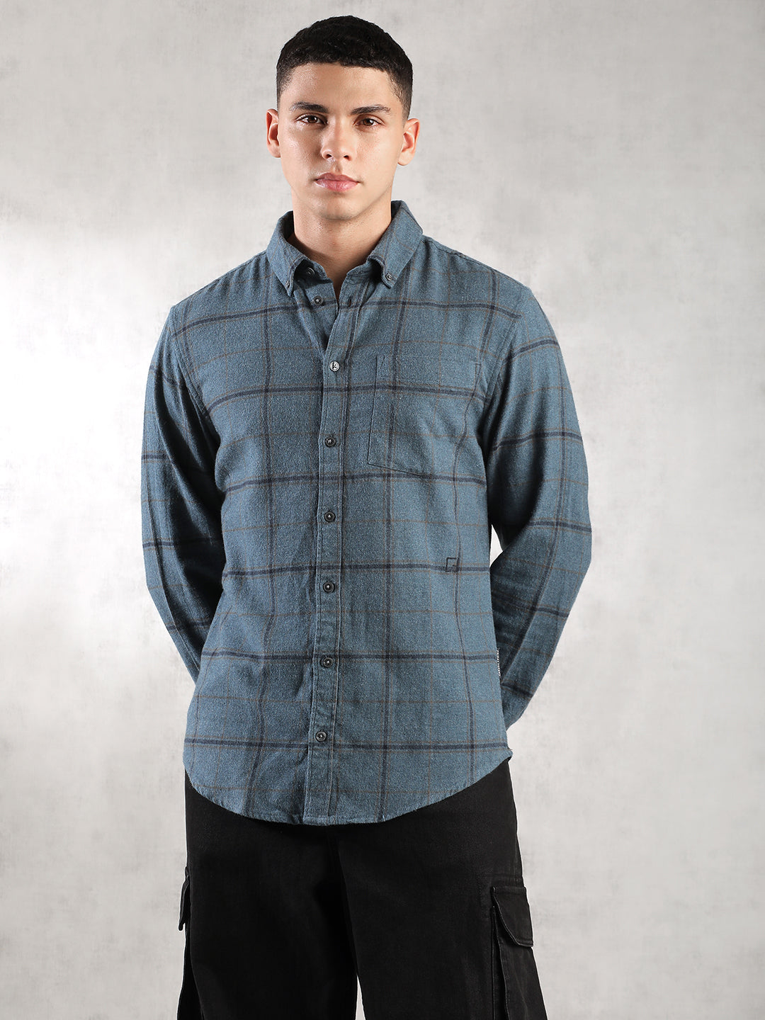 Men Grey Comfort Fit Shirt