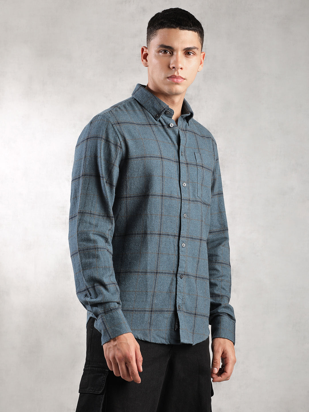 Men Grey Comfort Fit Shirt