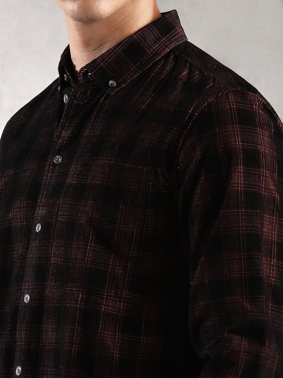 Men Maroon Comfort Fit Shirt