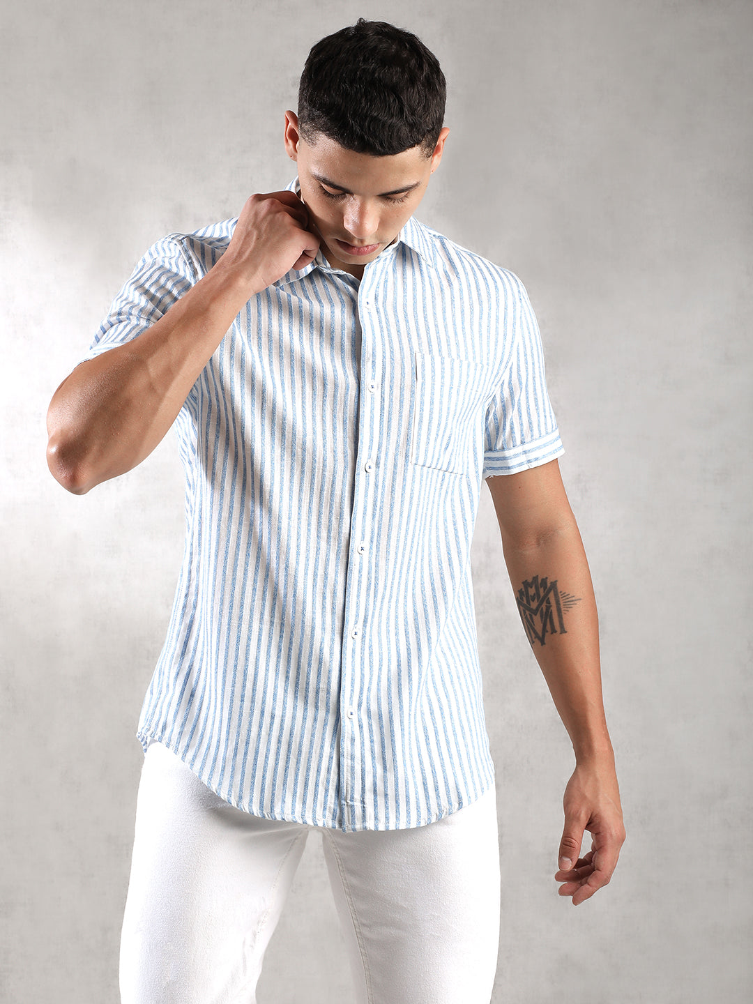 Men Blue Comfort Fit Shirt