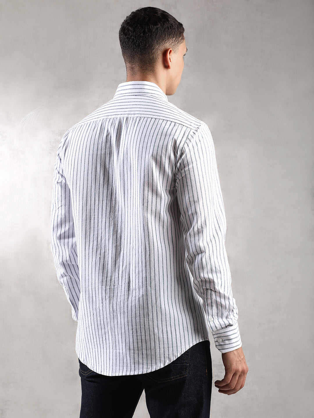 Men White Comfort Fit Shirt