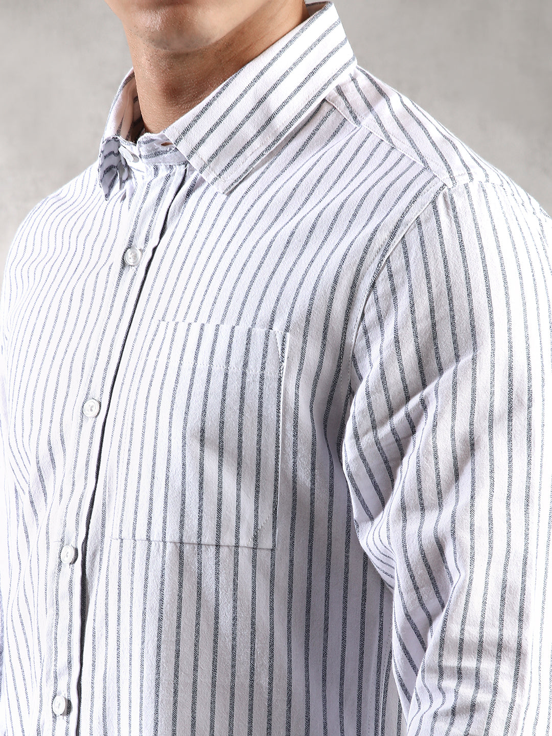 Men White Comfort Fit Shirt