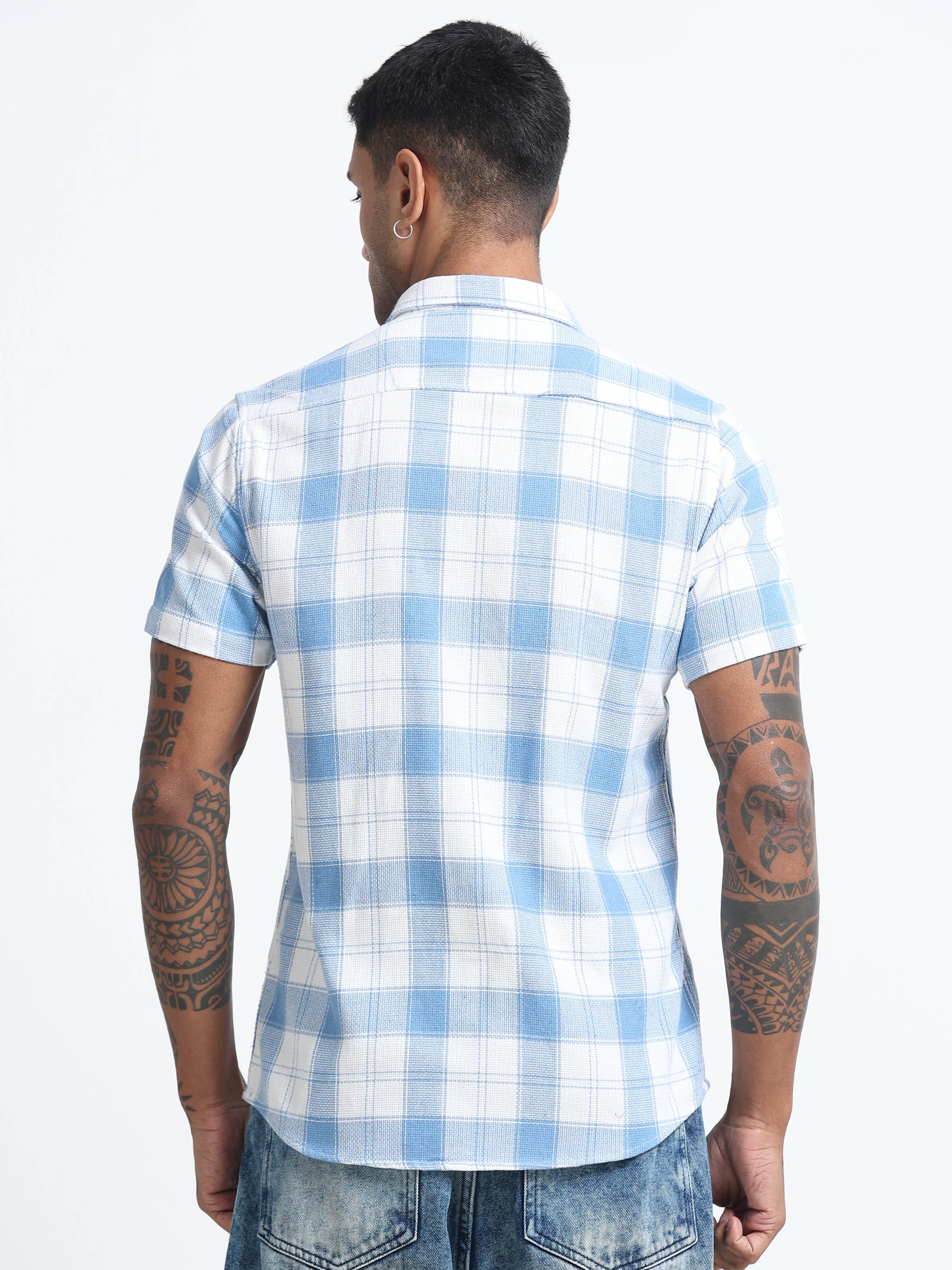 Men Checkered Half Sleeve Casual Shirt