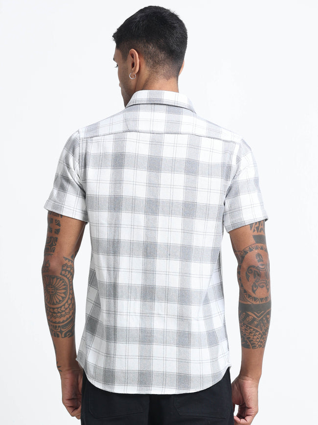 Men Checkered Half Sleeve Casual Shirt