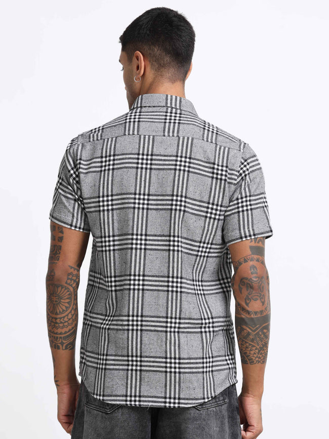 Men Checkered Half Sleeve Casual Shirt