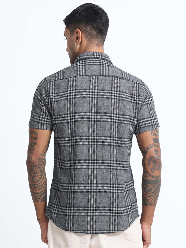 Men Checkered Half Sleeve Casual Shirt