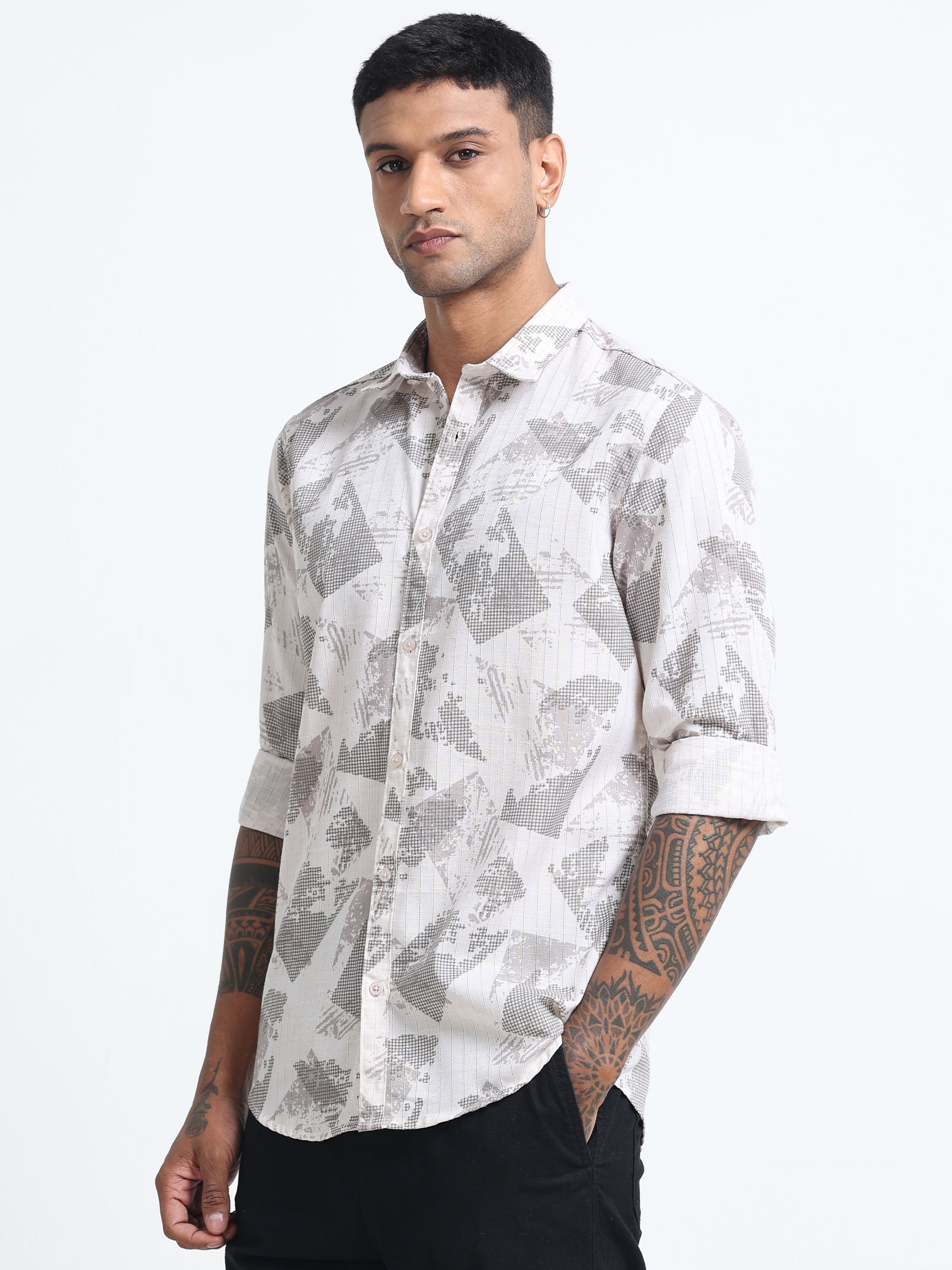 Men Premium Printed Casual Shirt