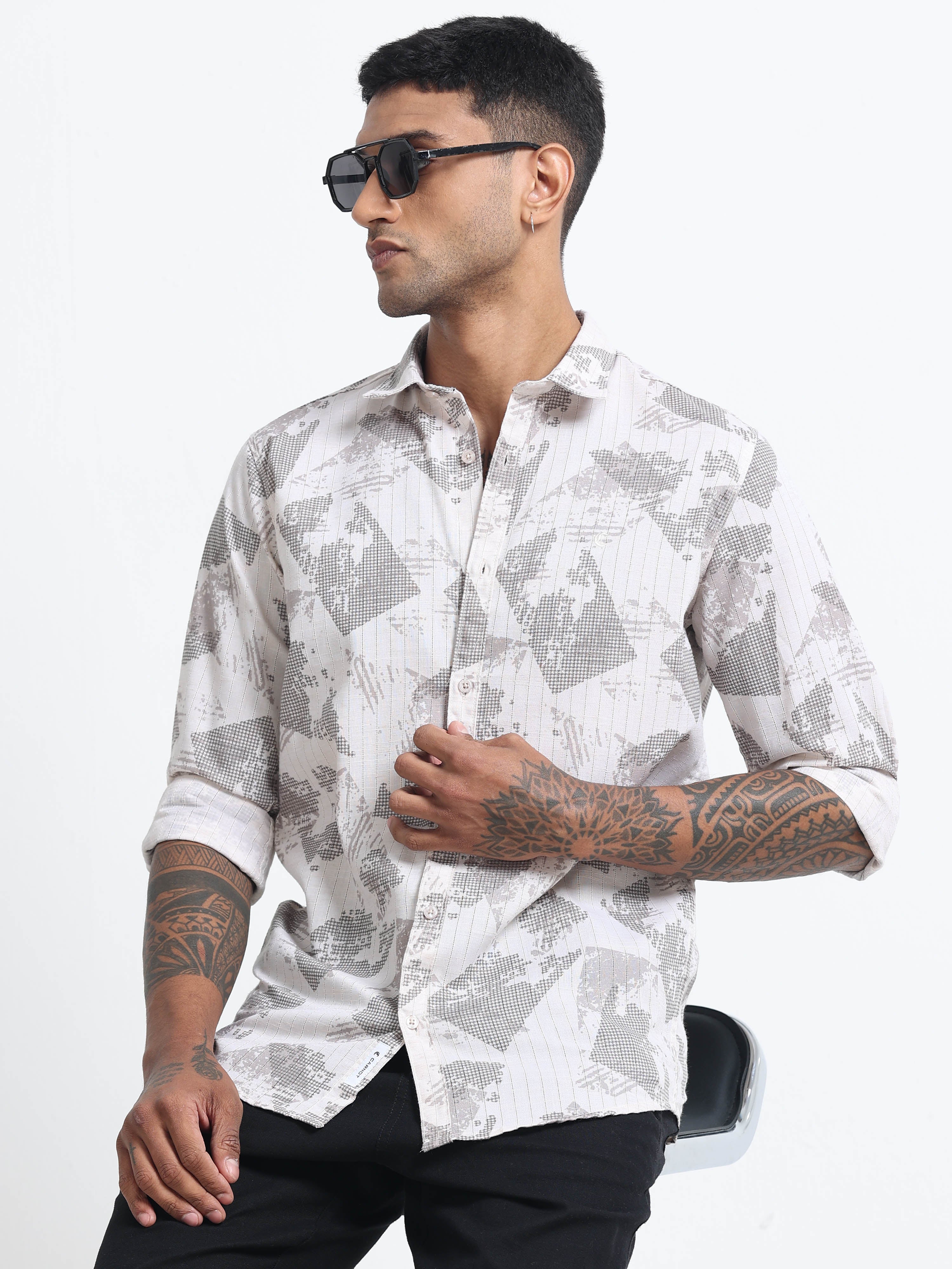 Men Premium Printed Casual Shirt