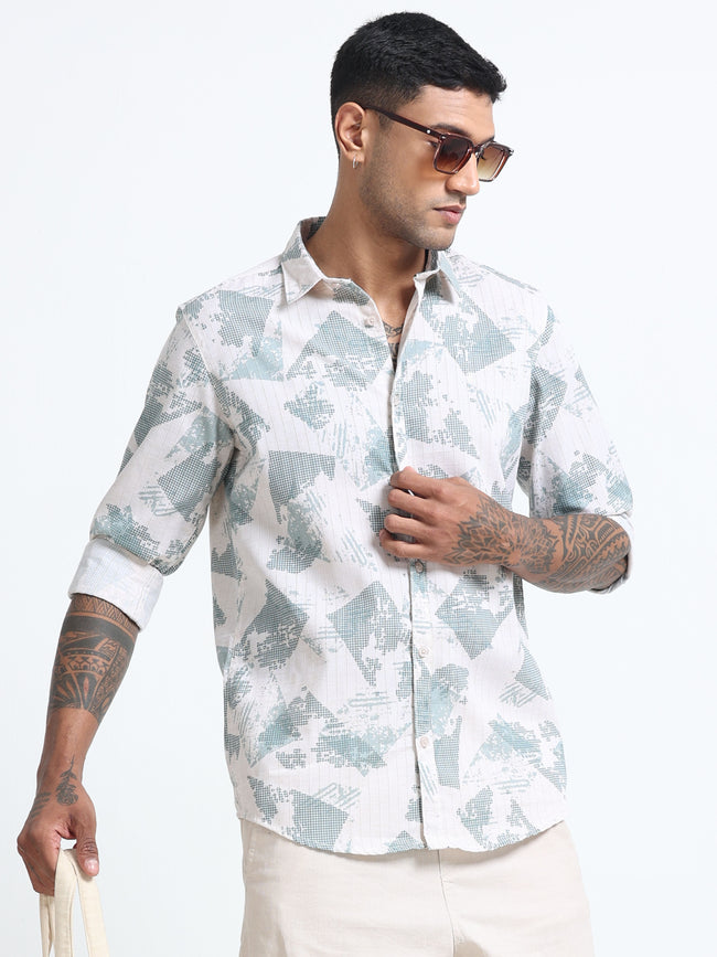 Men Premium Printed Casual Shirt