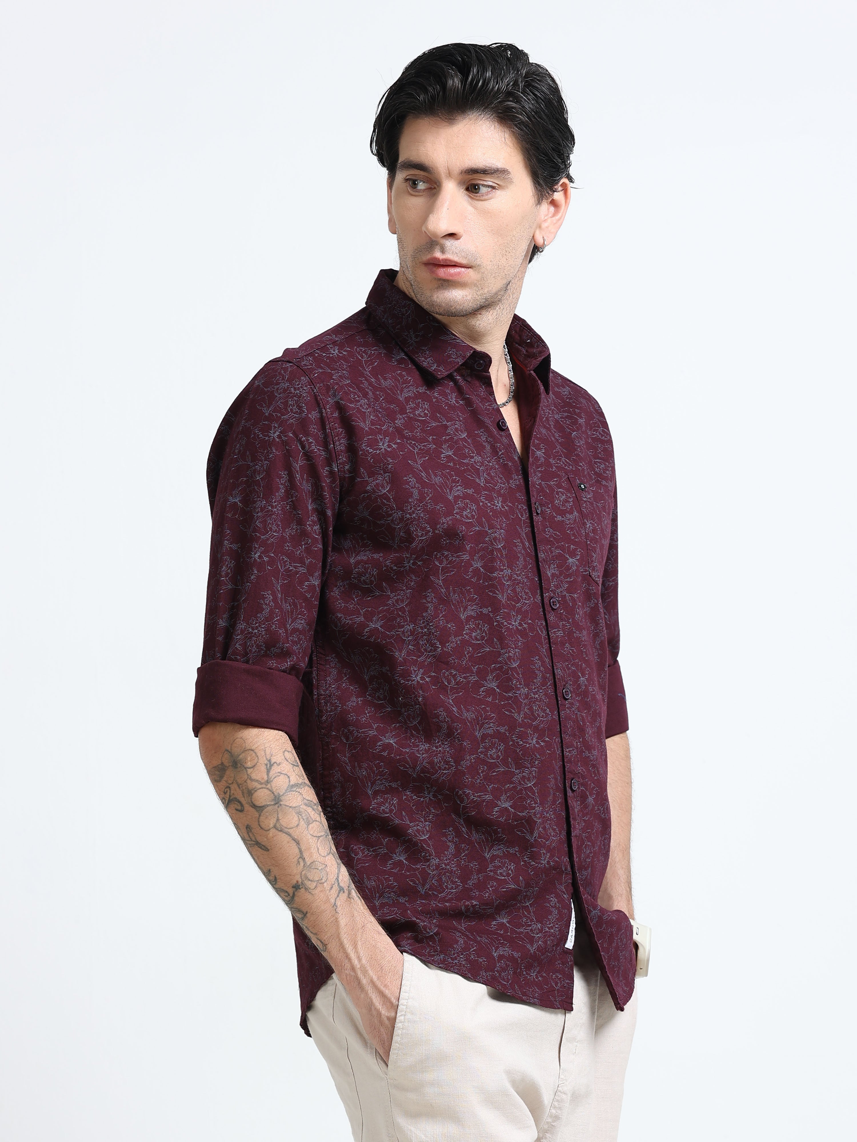 Men Premium Printed Casual Shirt