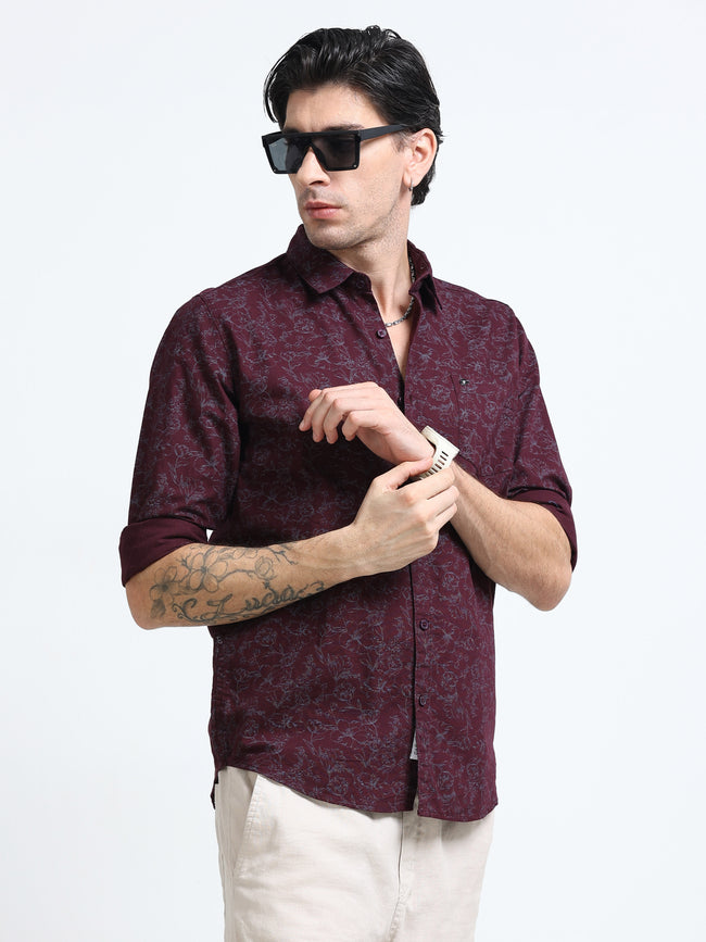 Men Premium Printed Casual Shirt