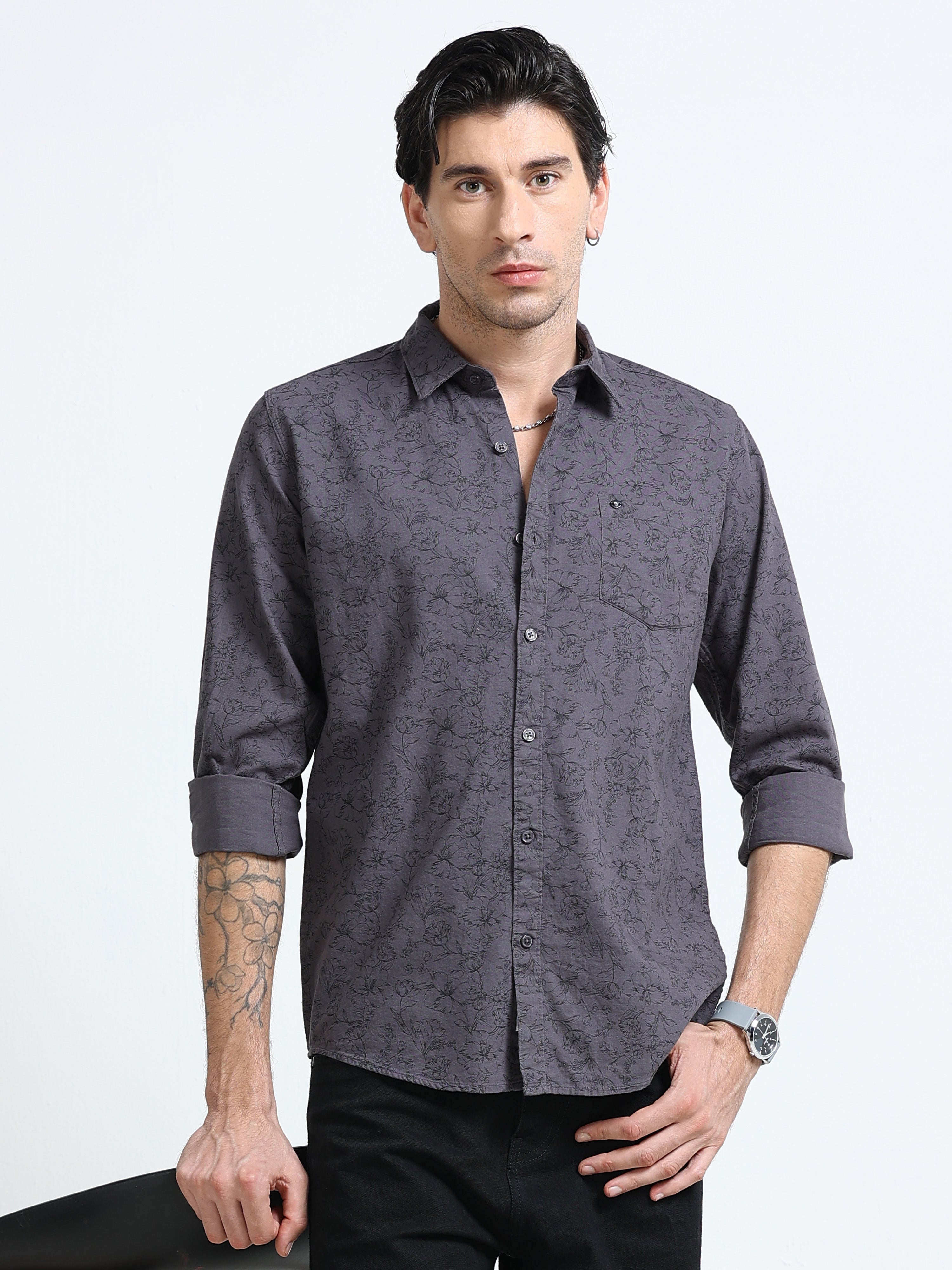 Men Premium Printed Casual Shirt