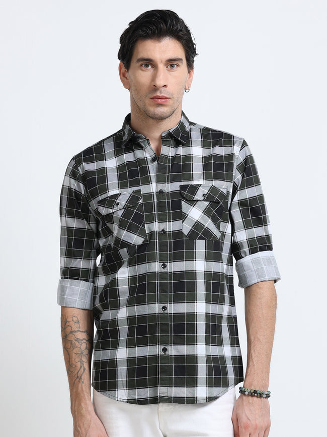 Men Premium Checkered Casual Shirt