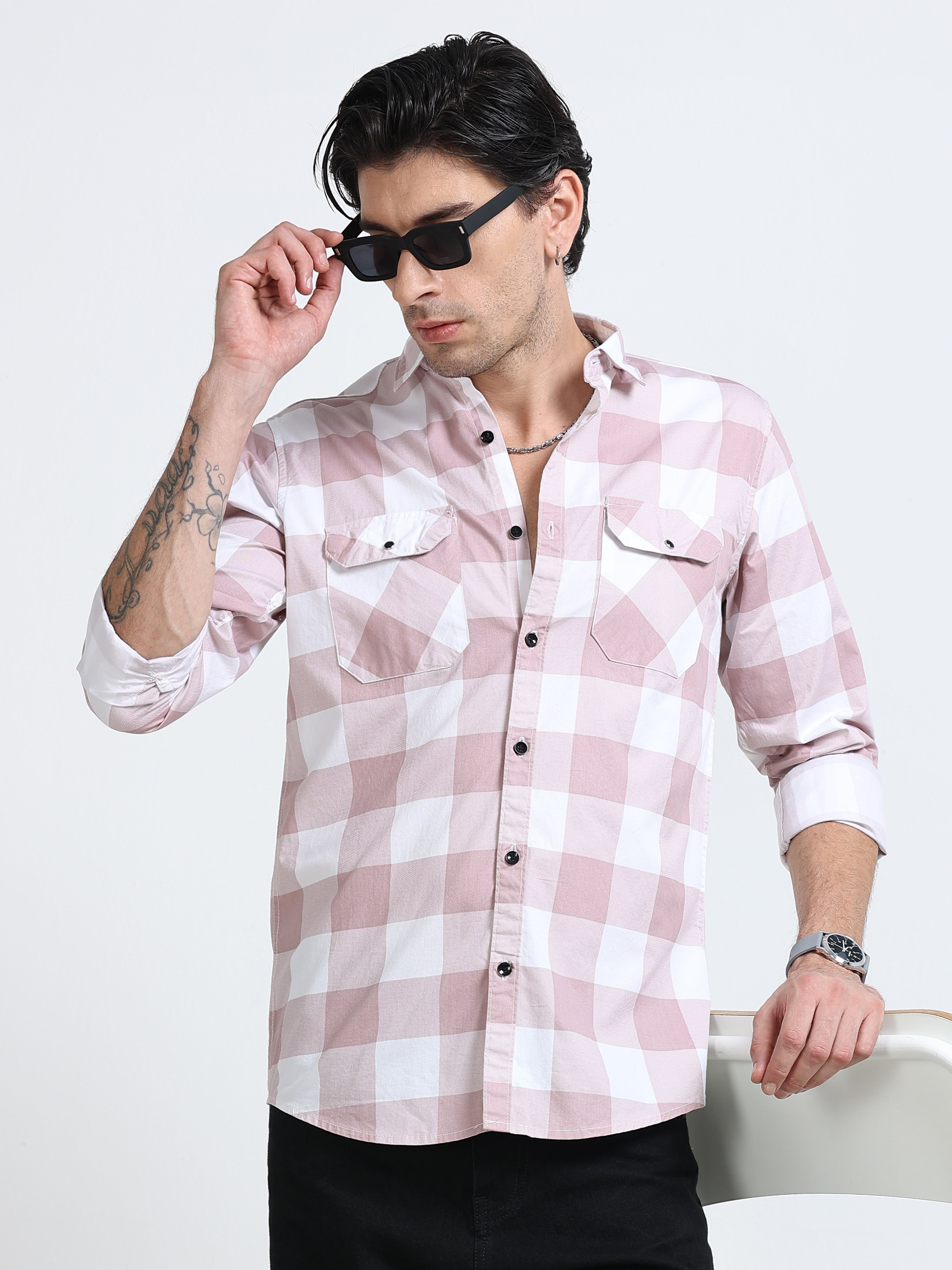 Men Premium Checkered Casual Shirt