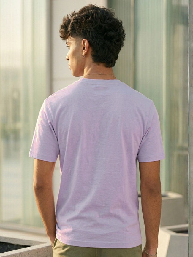 Men Purple Casual Printed T-Shirt
