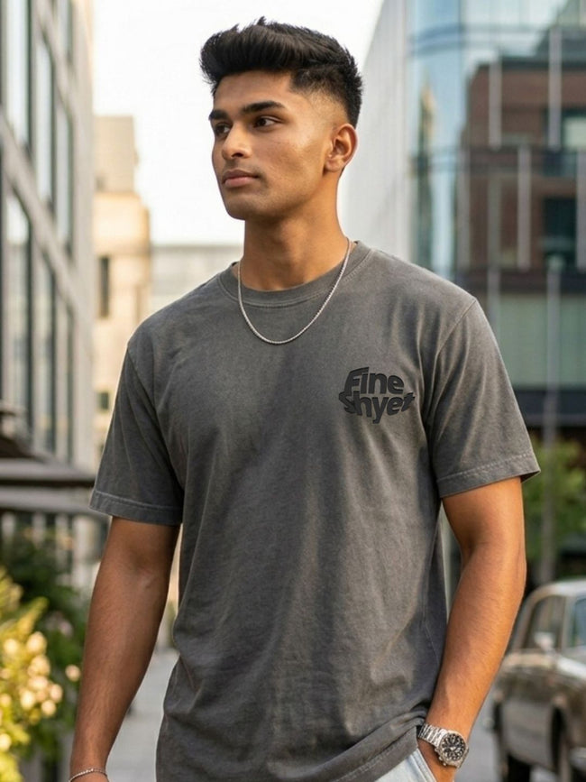 Men Grey Casual Printed T-Shirt