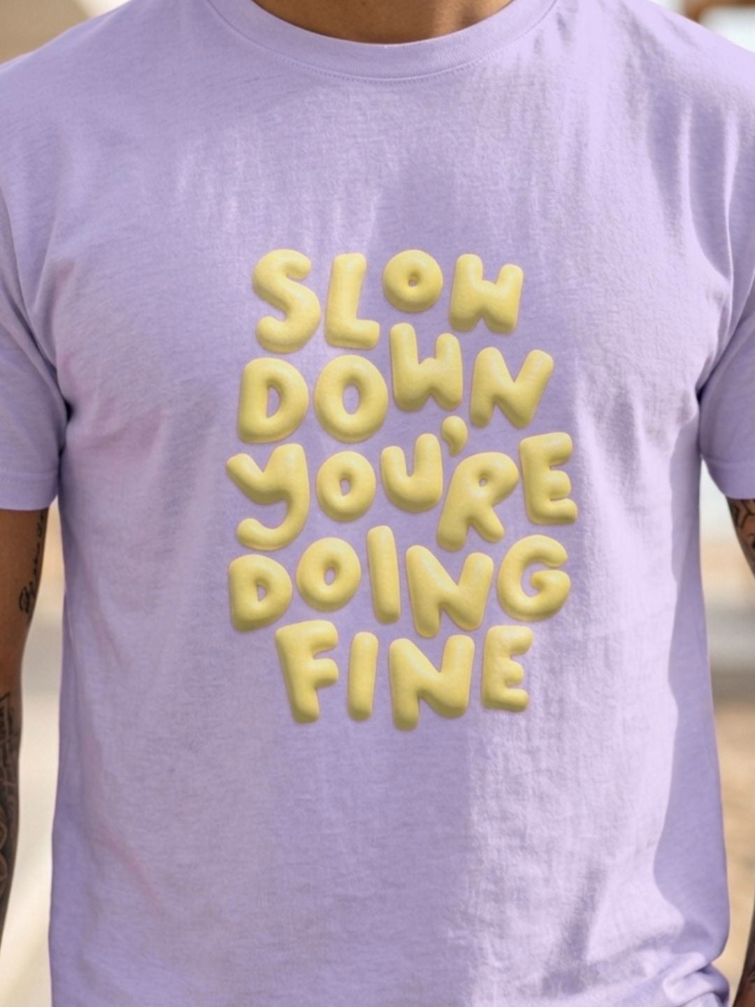 Men Purple Casual Printed T-Shirt