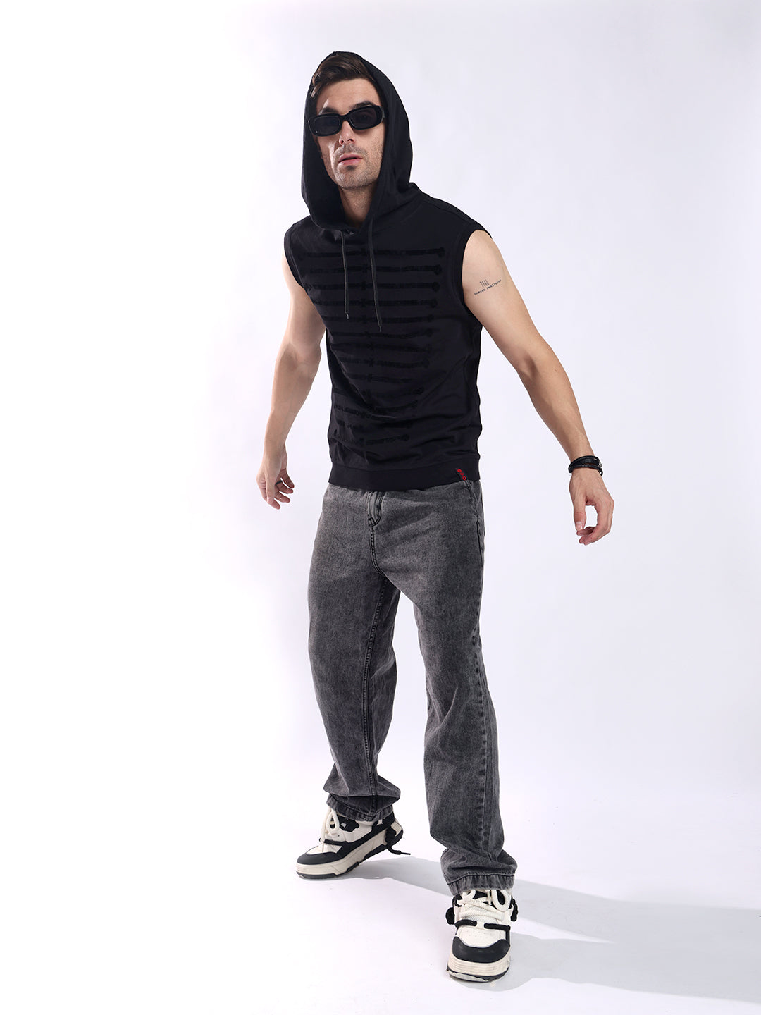 Men Black Cotton Oversized T-Shirt