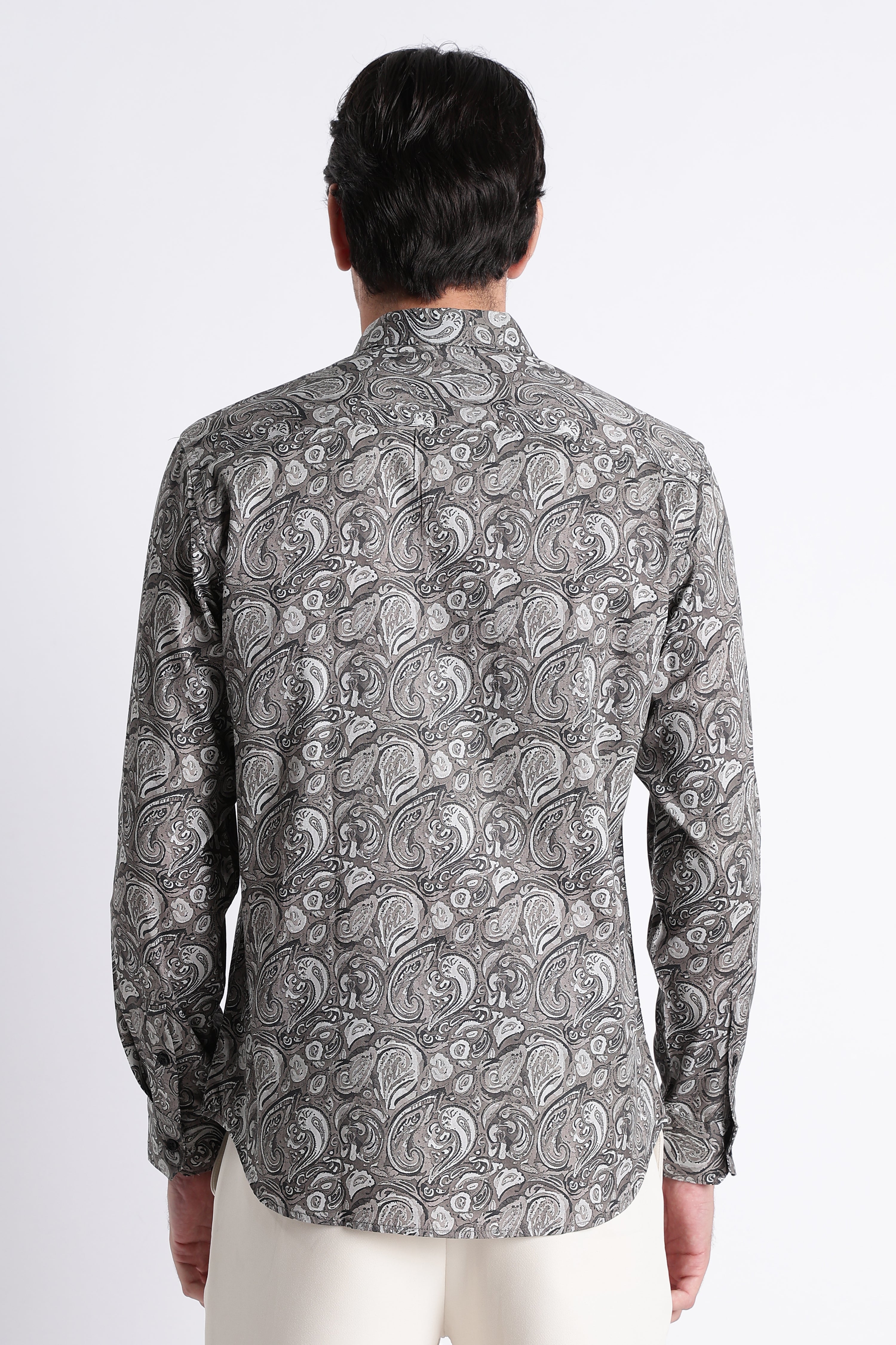 Men Refined Floral Digital Print Shirt