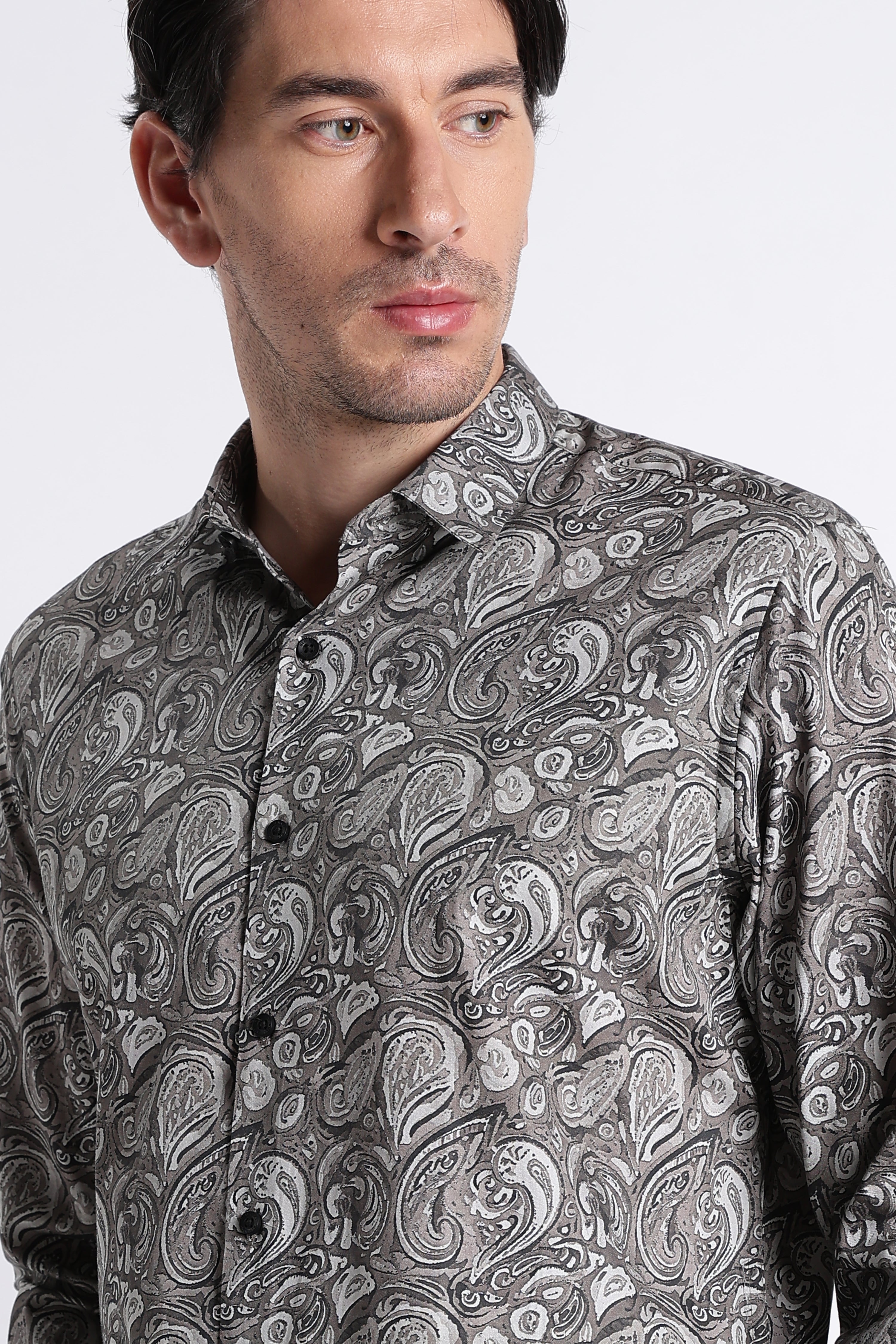 Men Refined Floral Digital Print Shirt