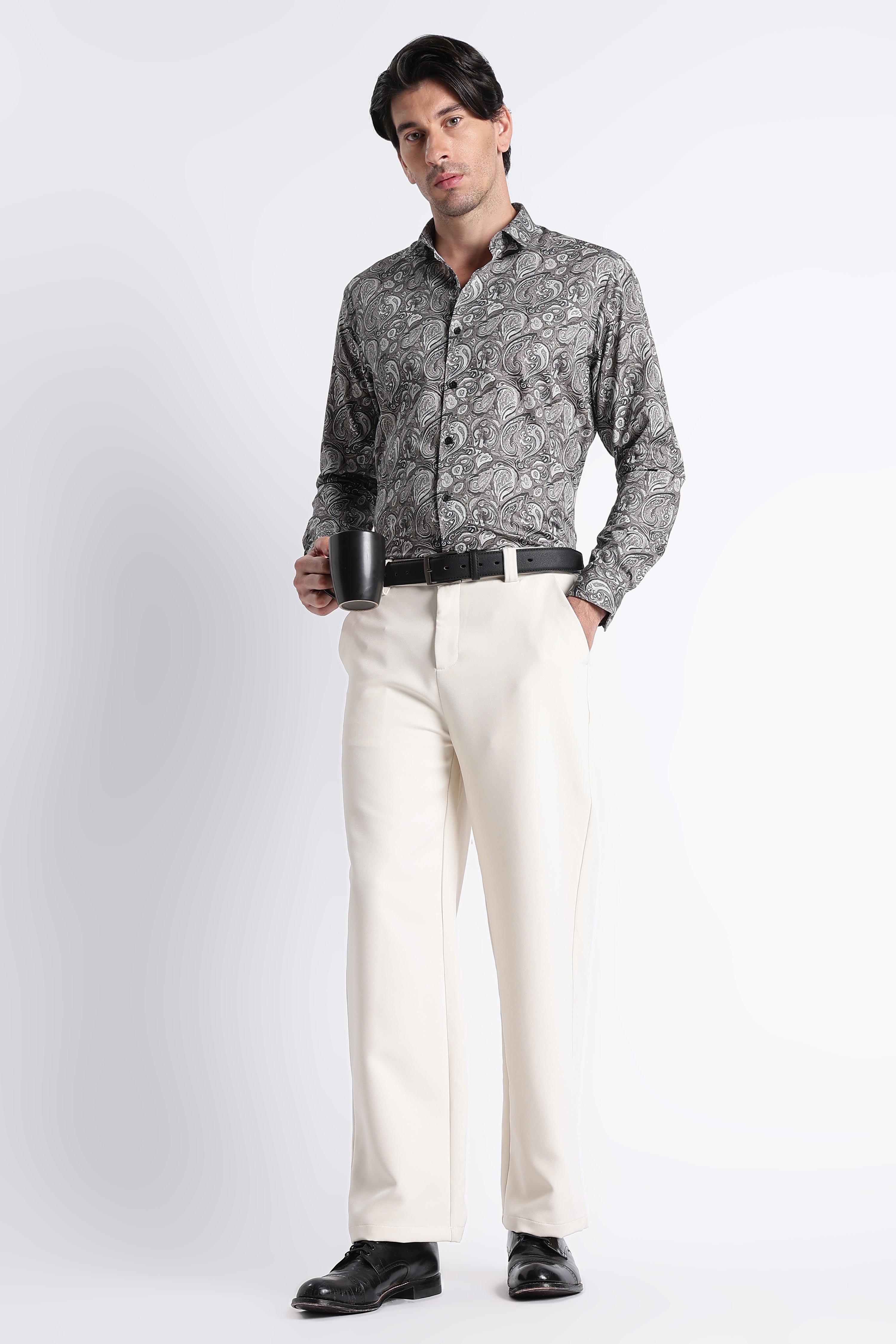 Men Refined Floral Digital Print Shirt