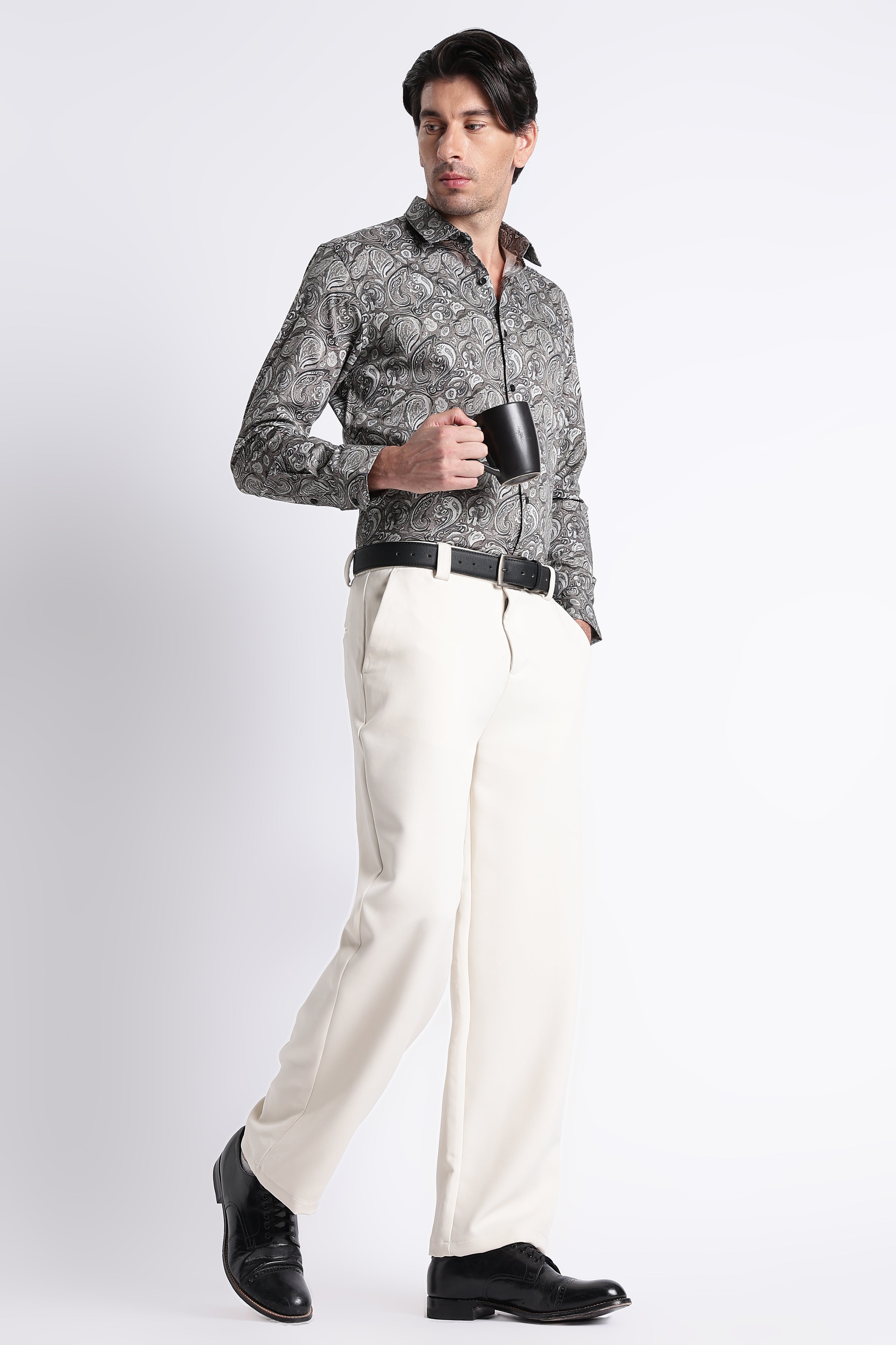 Men Refined Floral Digital Print Shirt