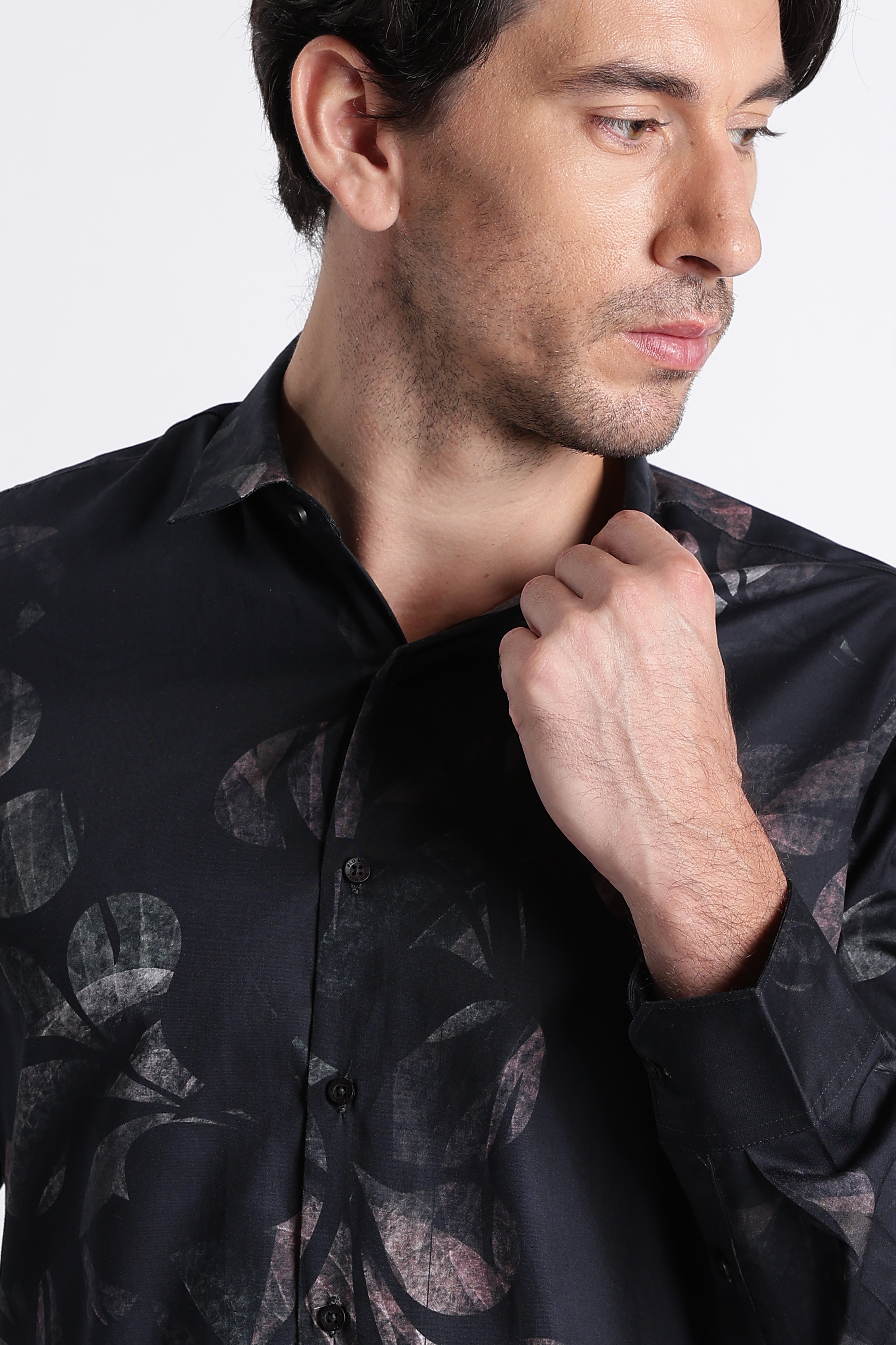 Men Refined Floral Digital Print Shirt