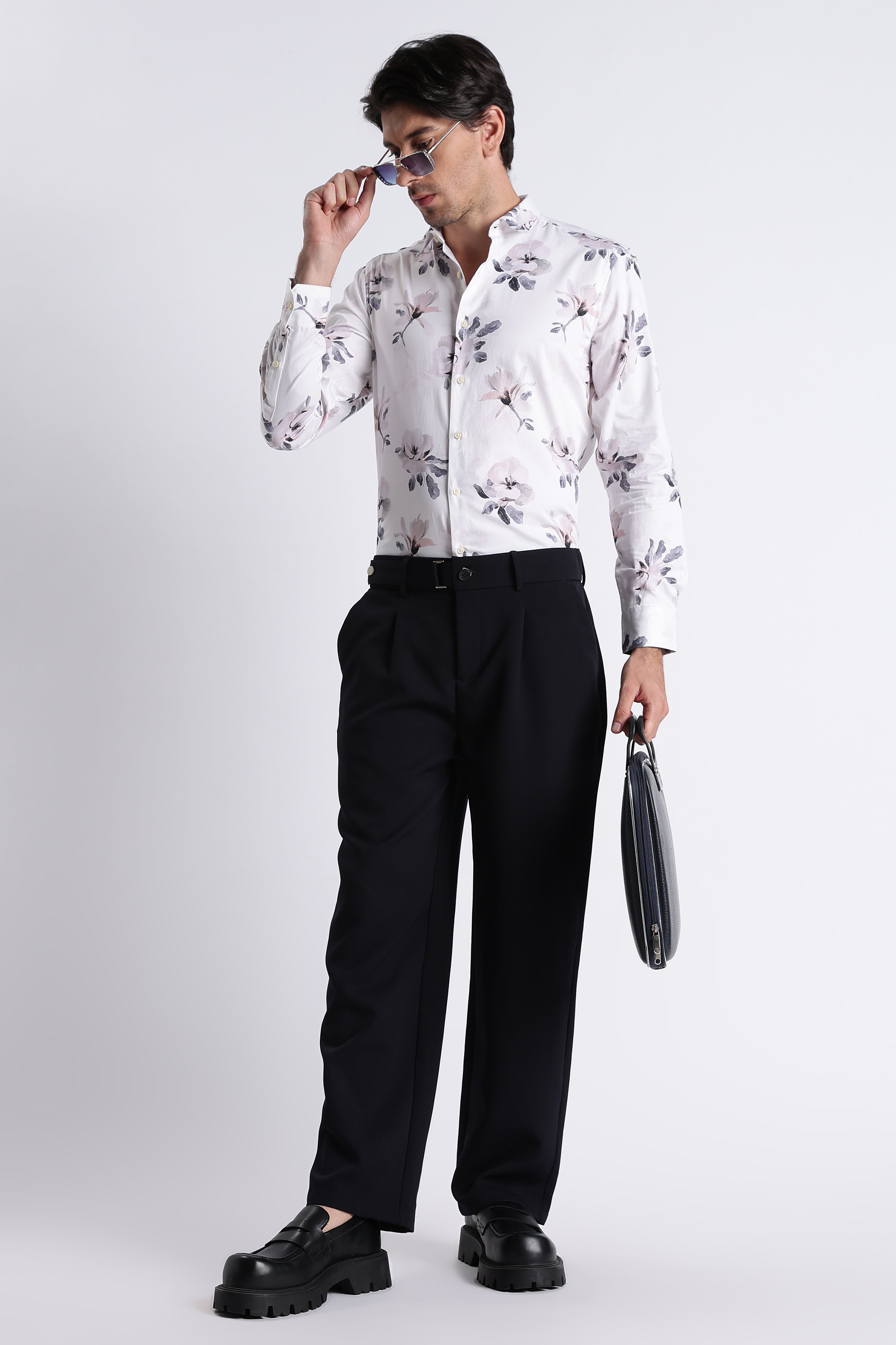 Men Refined Floral Digital Print Shirt