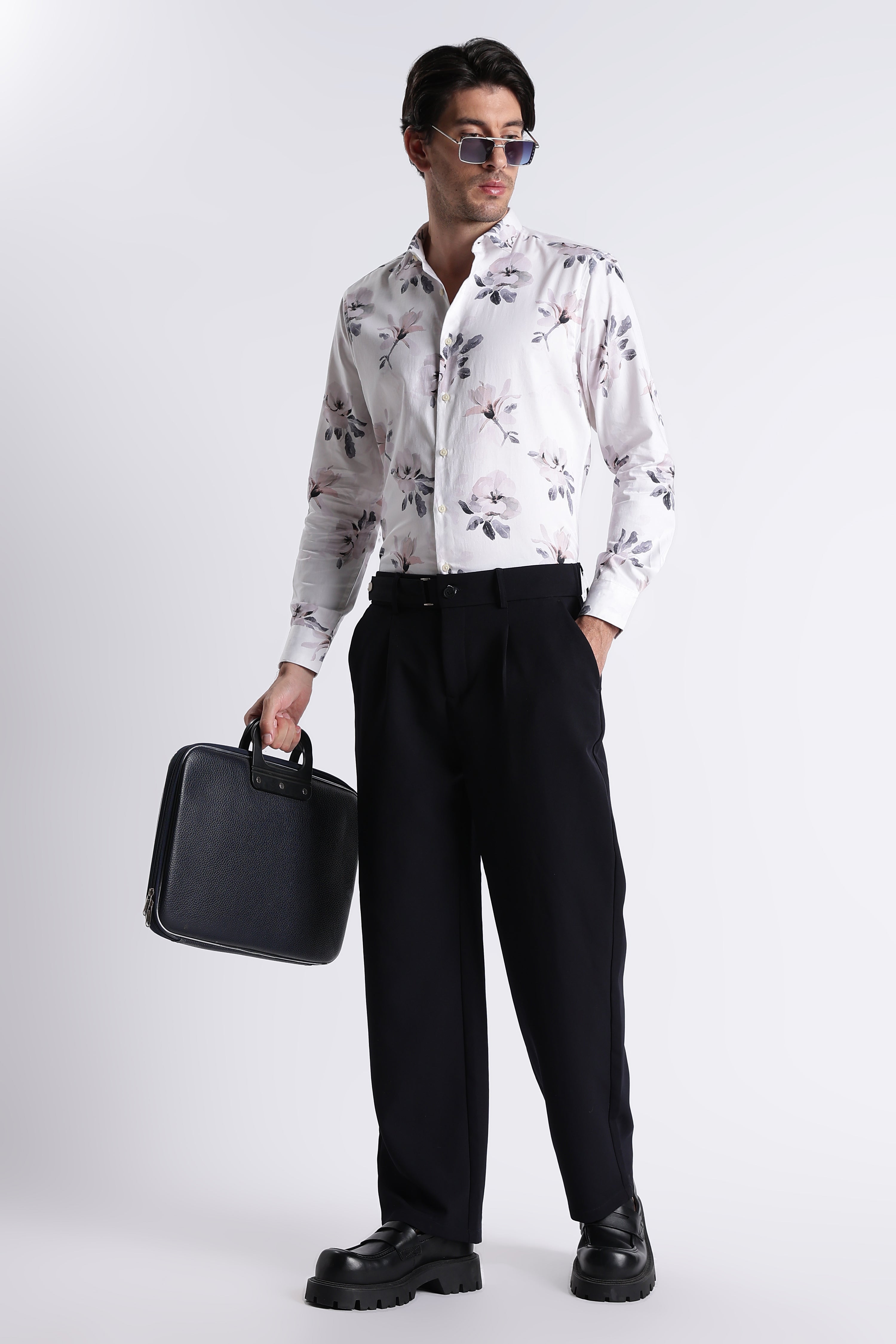 Men Refined Floral Digital Print Shirt