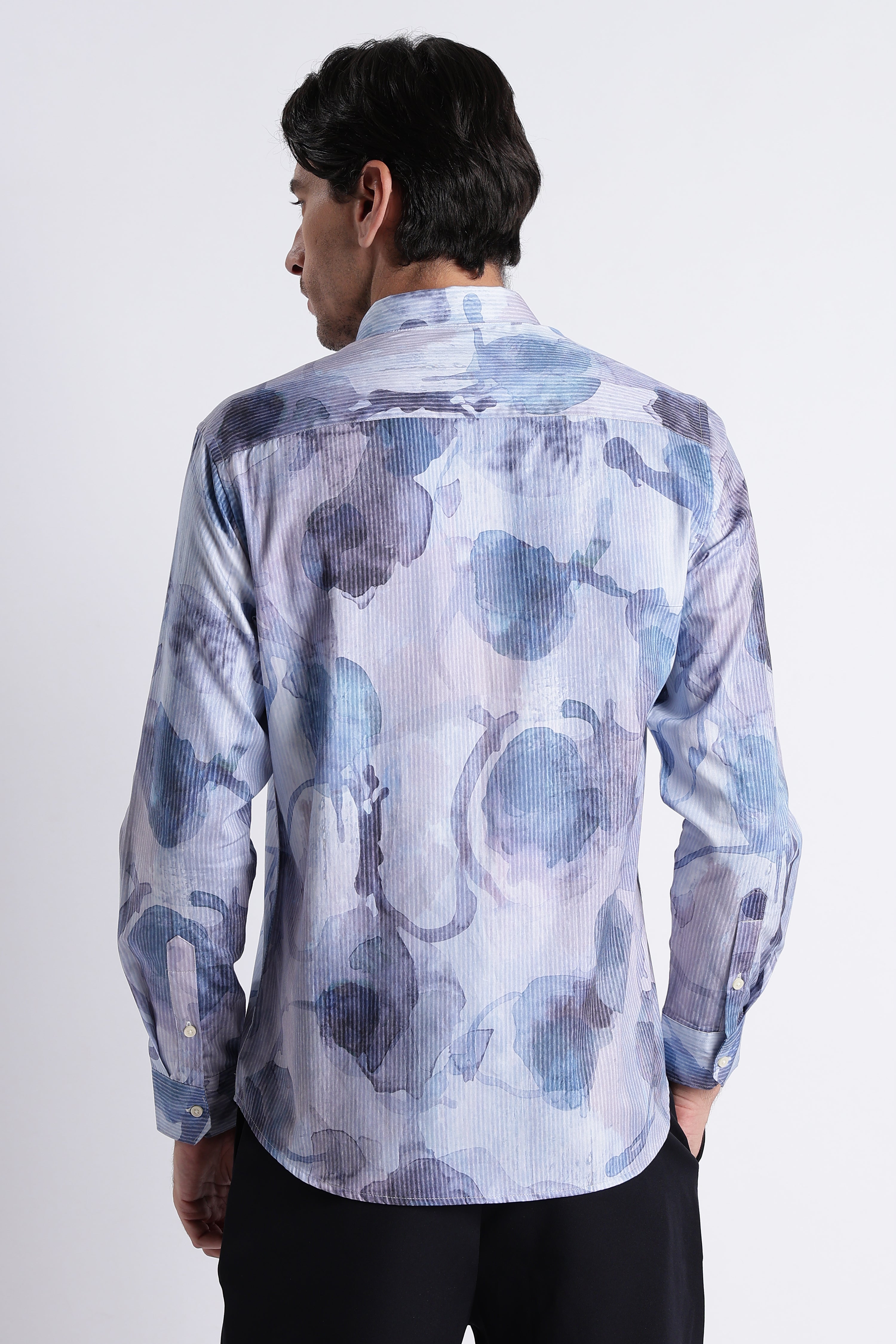 Men Refined Floral Digital Print Shirt