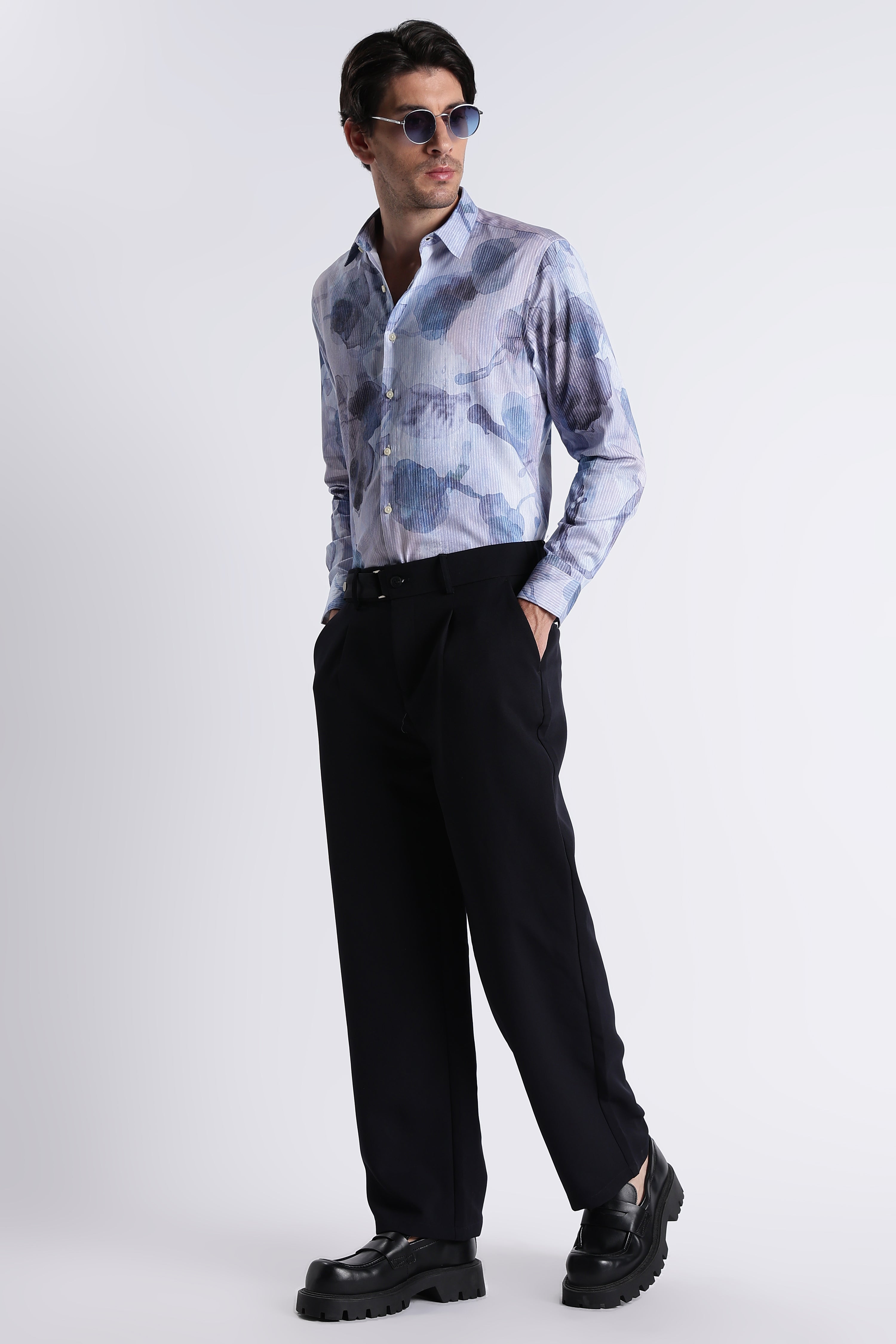 Men Refined Floral Digital Print Shirt