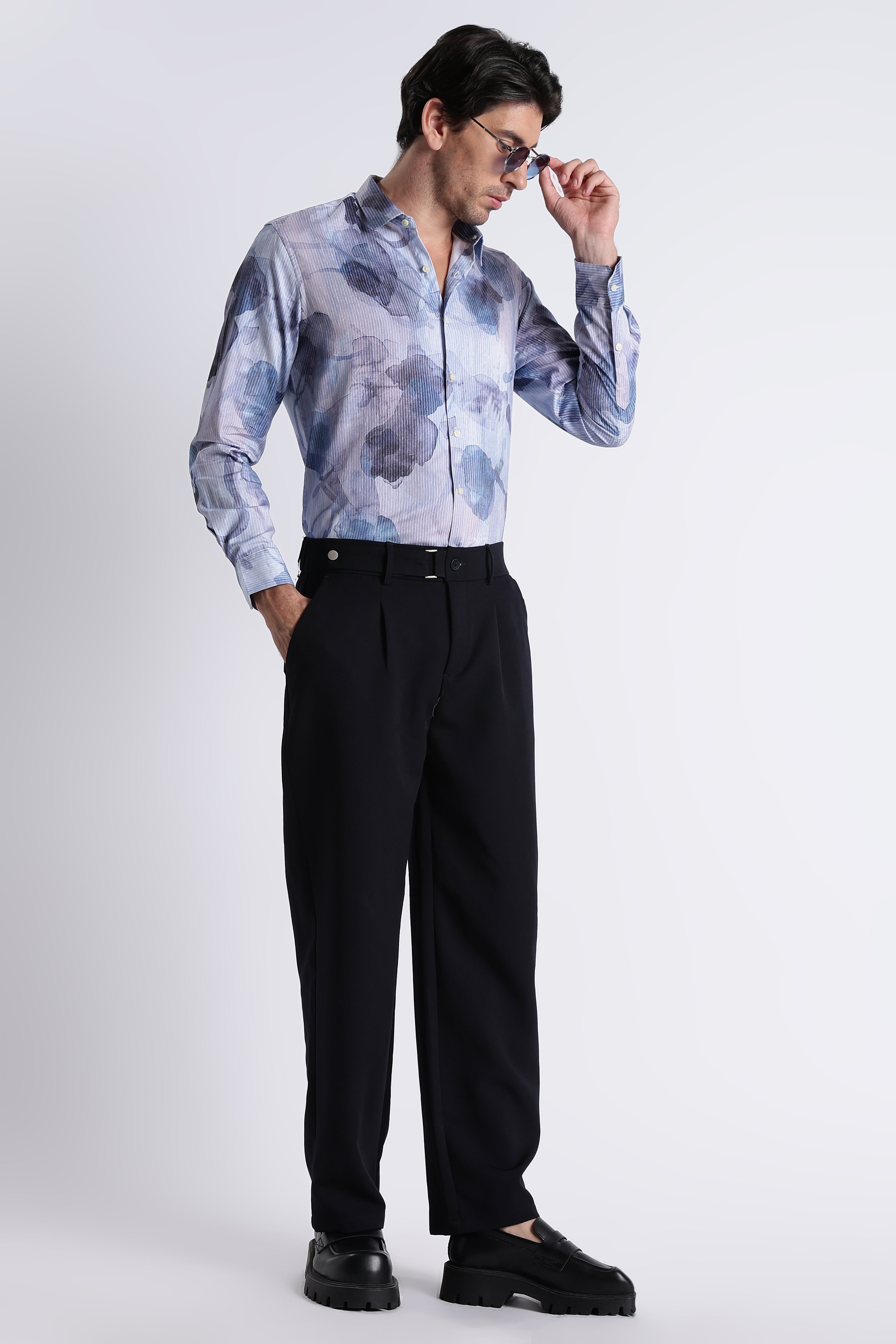 Men Refined Floral Digital Print Shirt