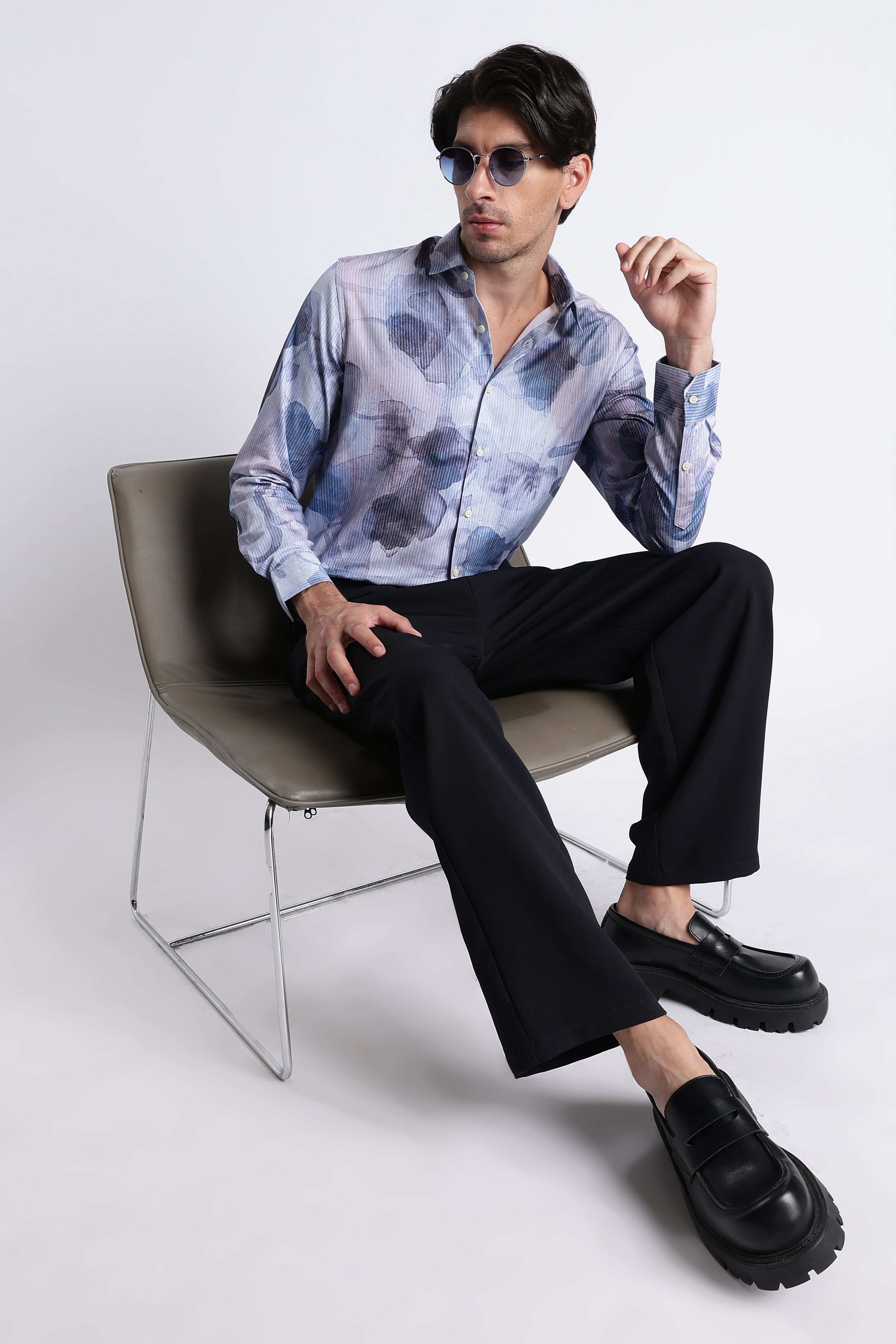 Men Refined Floral Digital Print Shirt
