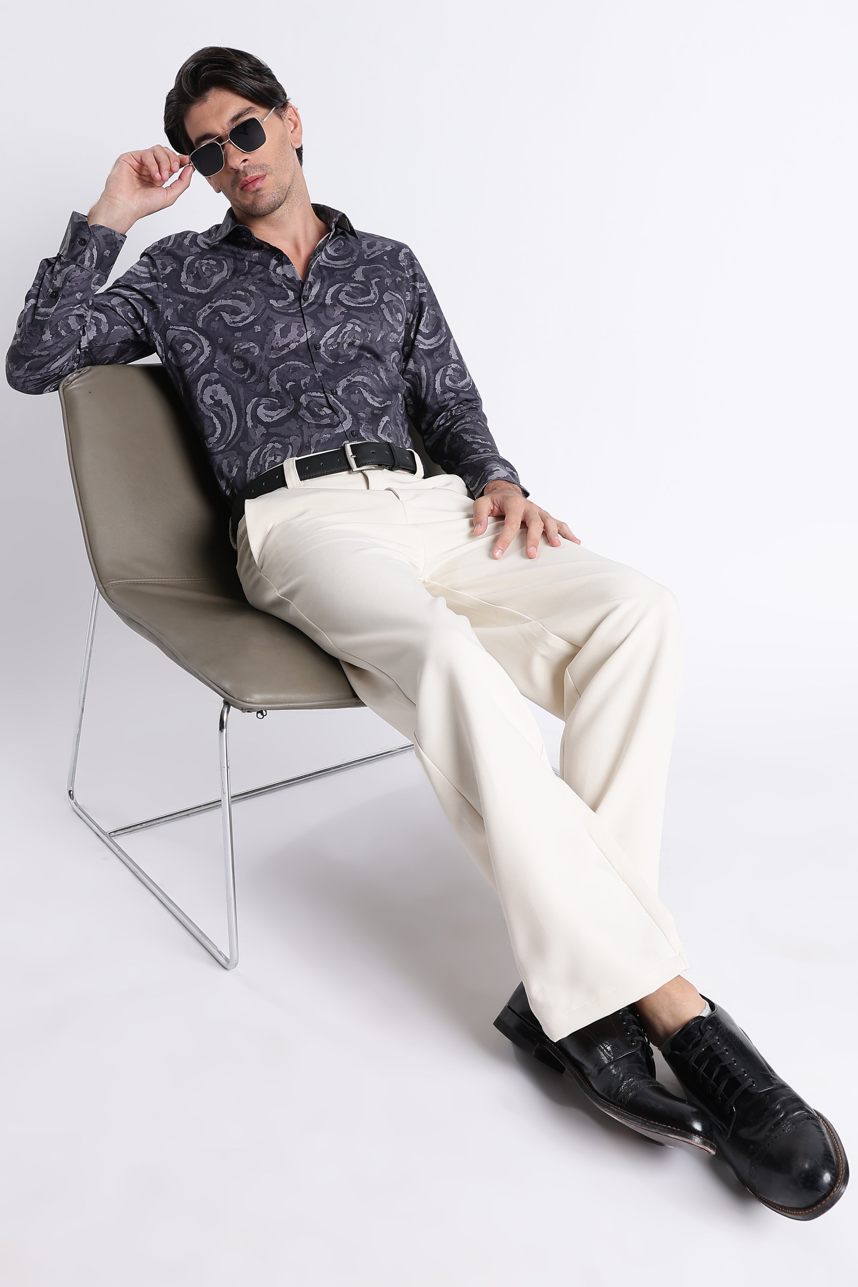 Men Refined Floral Digital Print Shirt