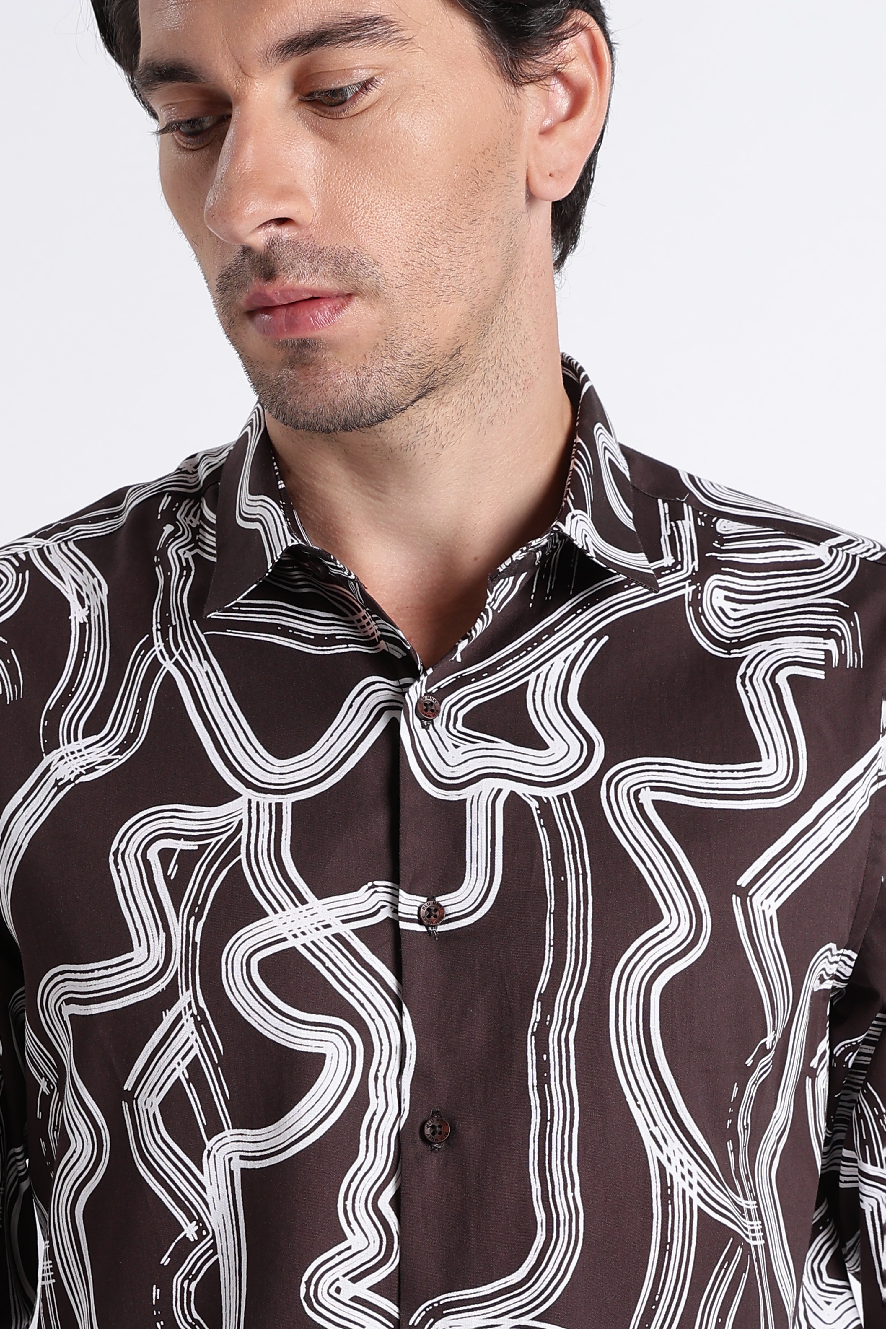 Men Refined Floral Digital Print Shirt