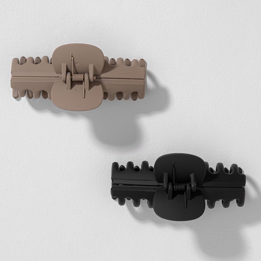 Multi Everyday Neutral Hair Claw Clips Set of 2