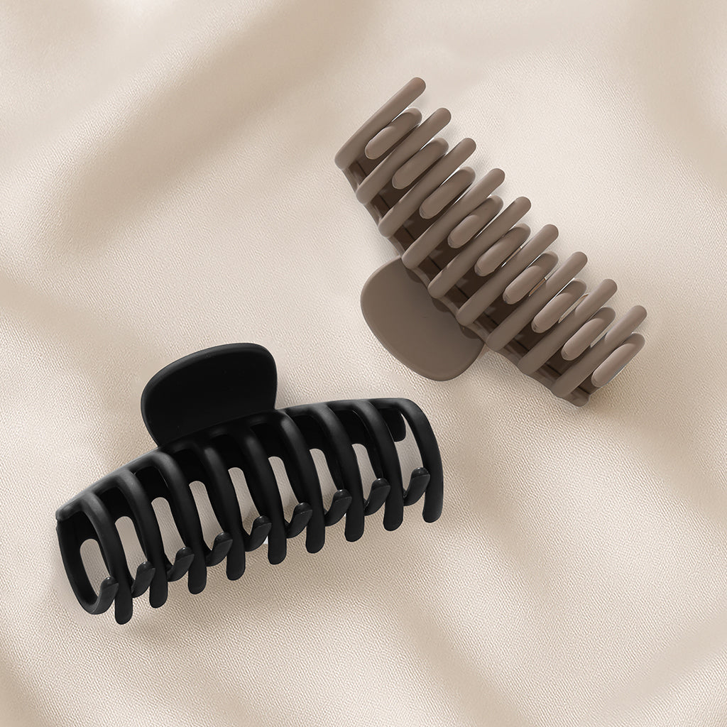 Multi Everyday Neutral Hair Claw Clips Set of 2