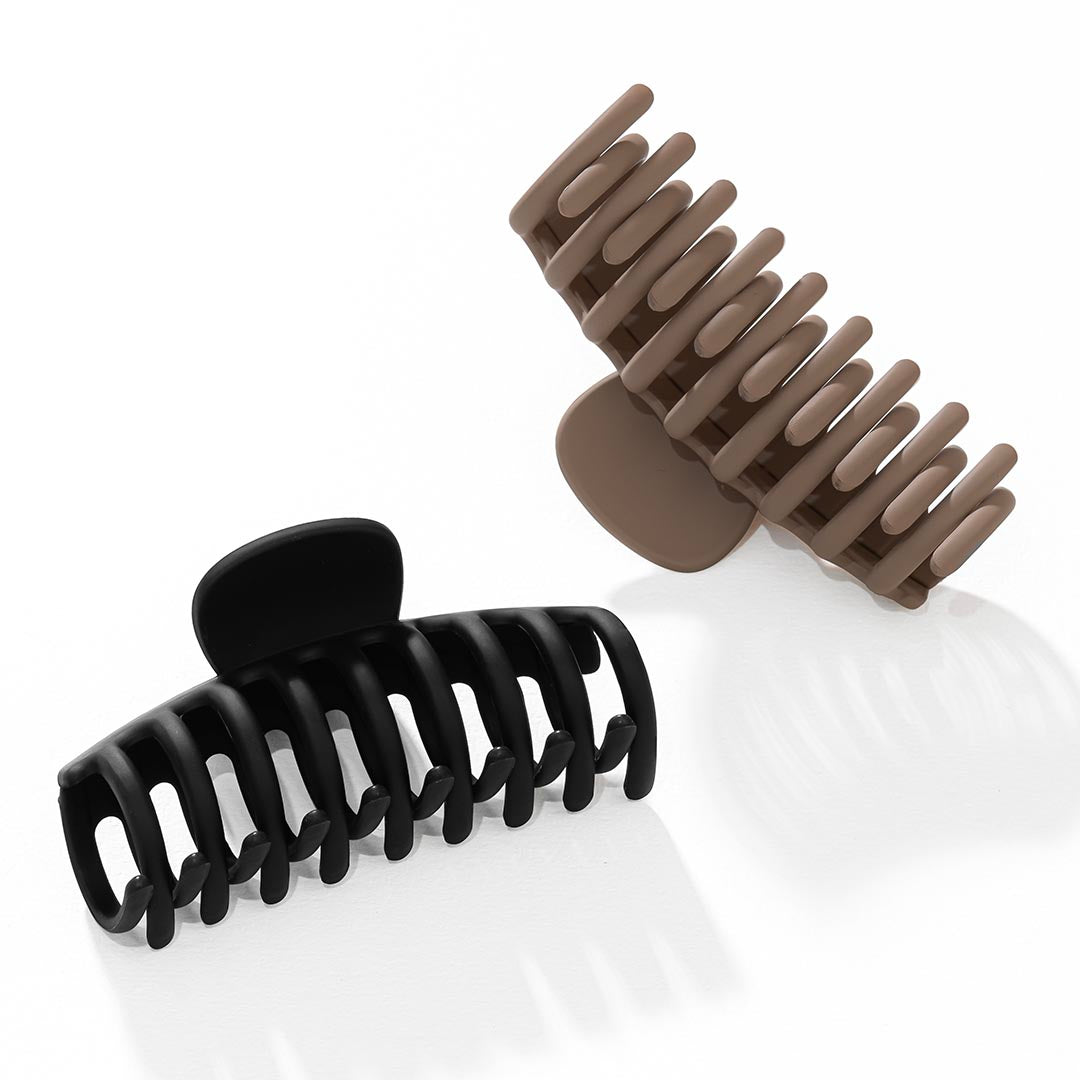 Multi Everyday Neutral Hair Claw Clips Set of 2