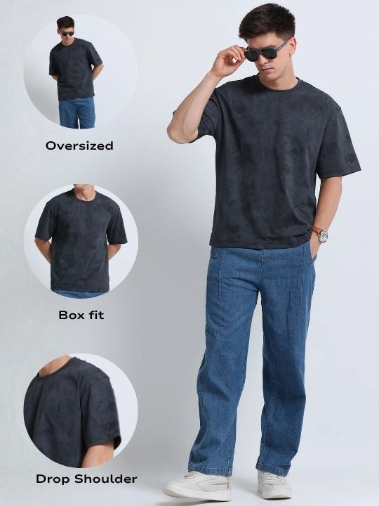 Men Grey Streetwear T-Shirt