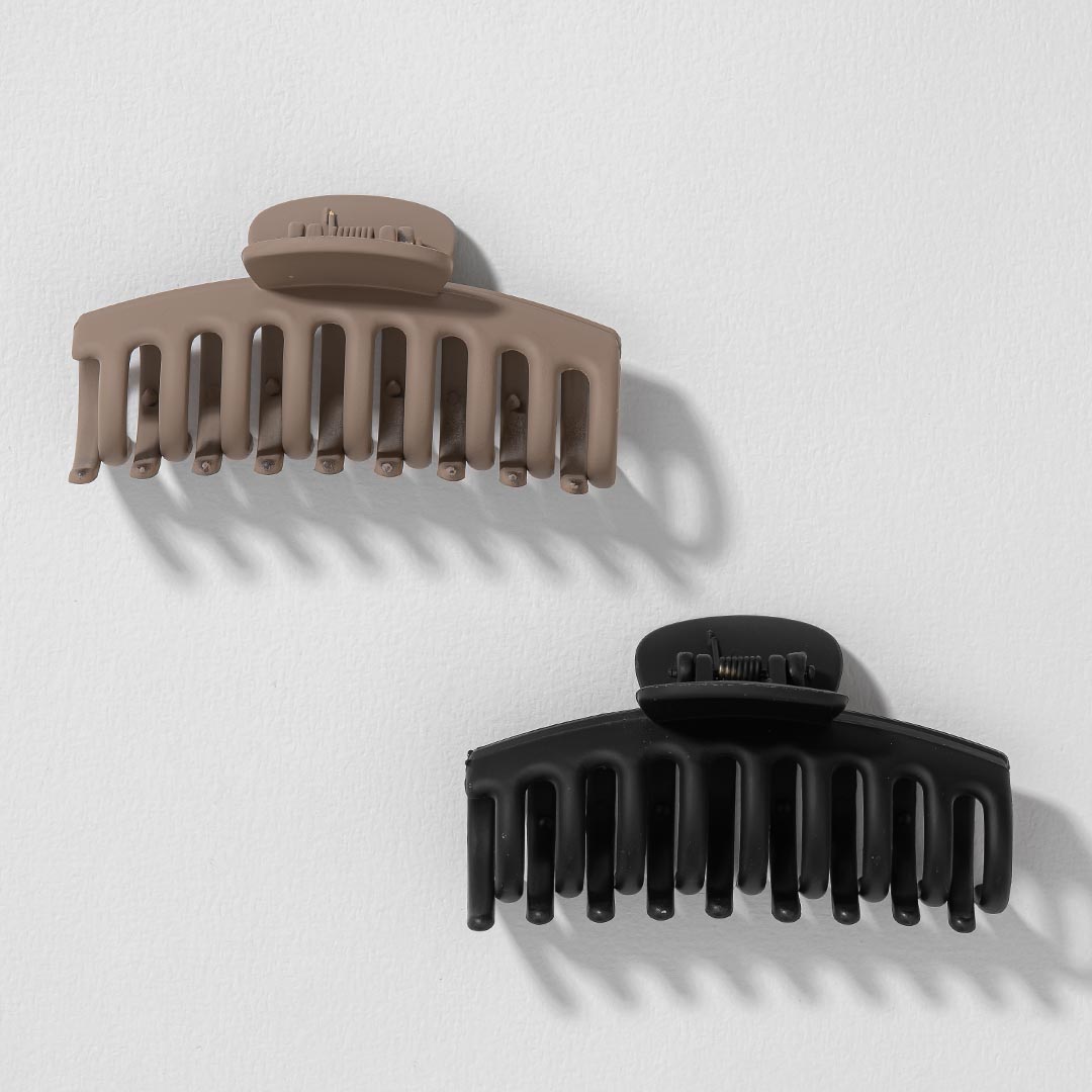 Multi Everyday Neutral Hair Claw Clips Set of 2