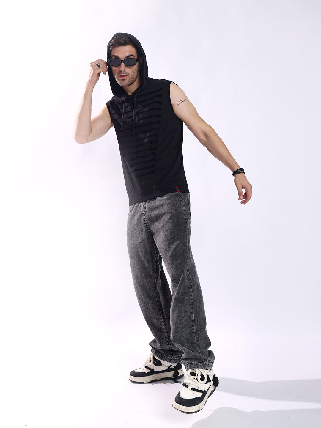 Men Black Cotton Oversized T-Shirt